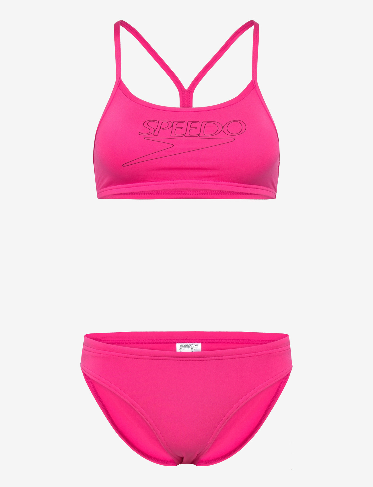 Speedo - Endurance+ Logo Thin Strap Two Piece - sportiga badkläder - margarita pink - 0