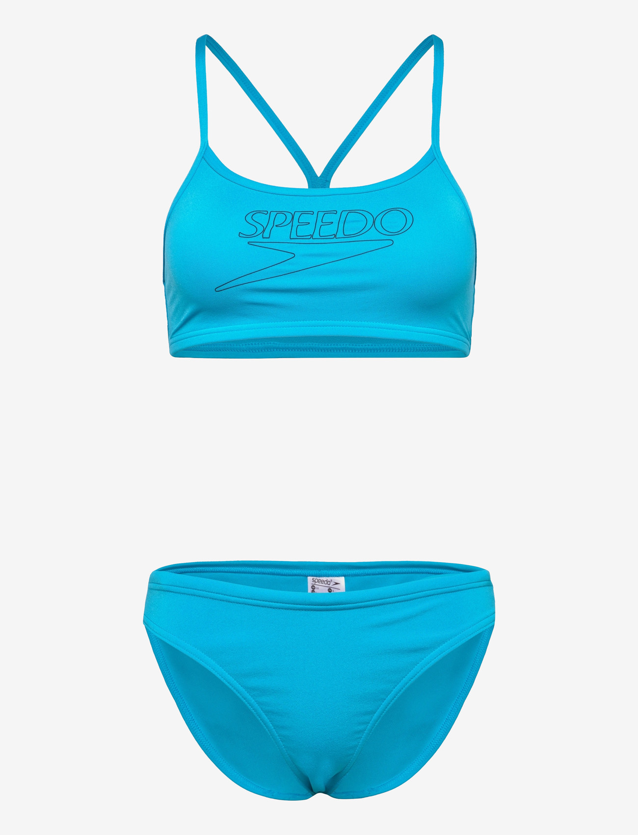 Speedo - Endurance+ Logo Thin Strap Two Piece - maudymosi drabužiai - mayan blue - 0