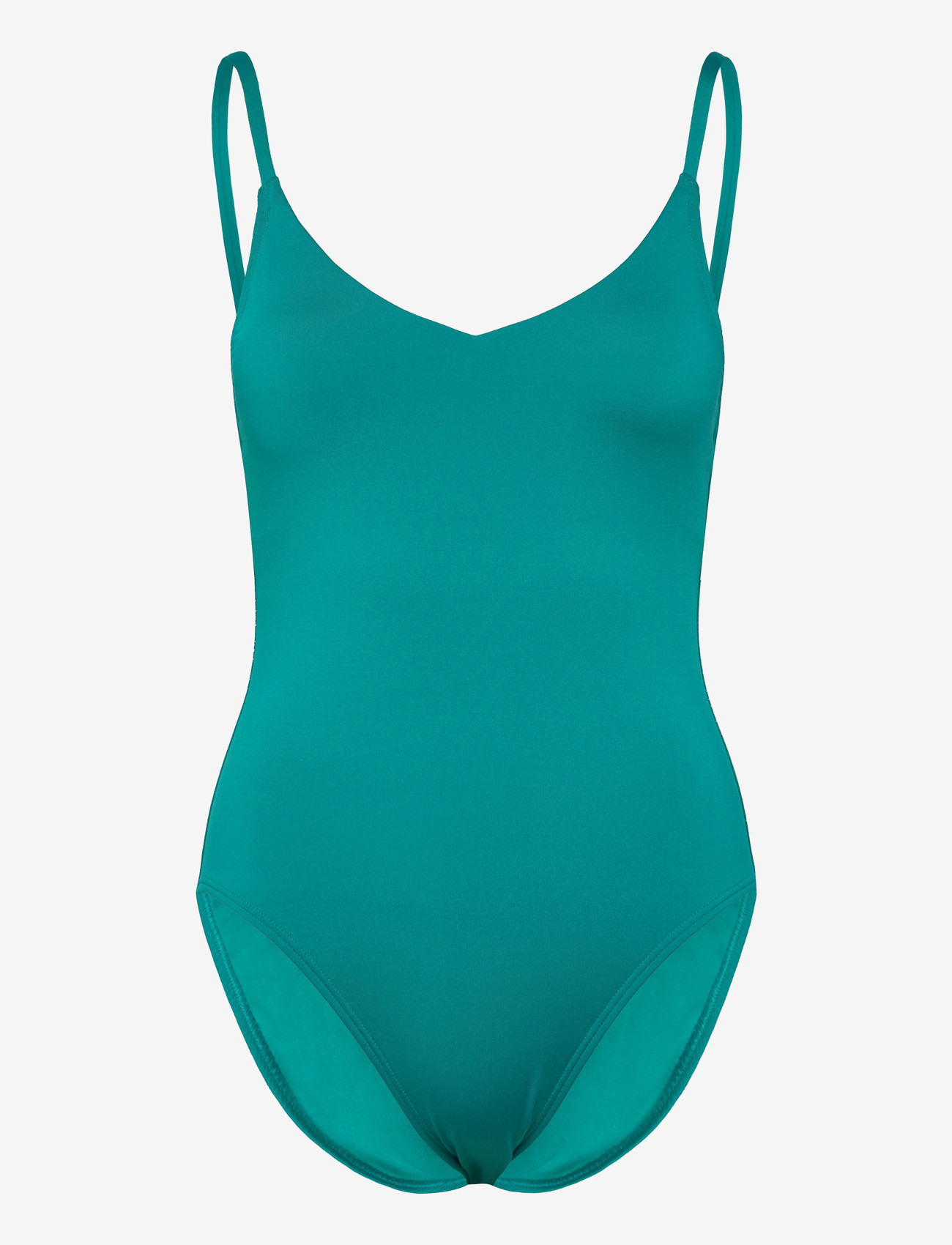 Speedo - Solid V-Neck Swimsuit - swimsuits - peacock teal - 1