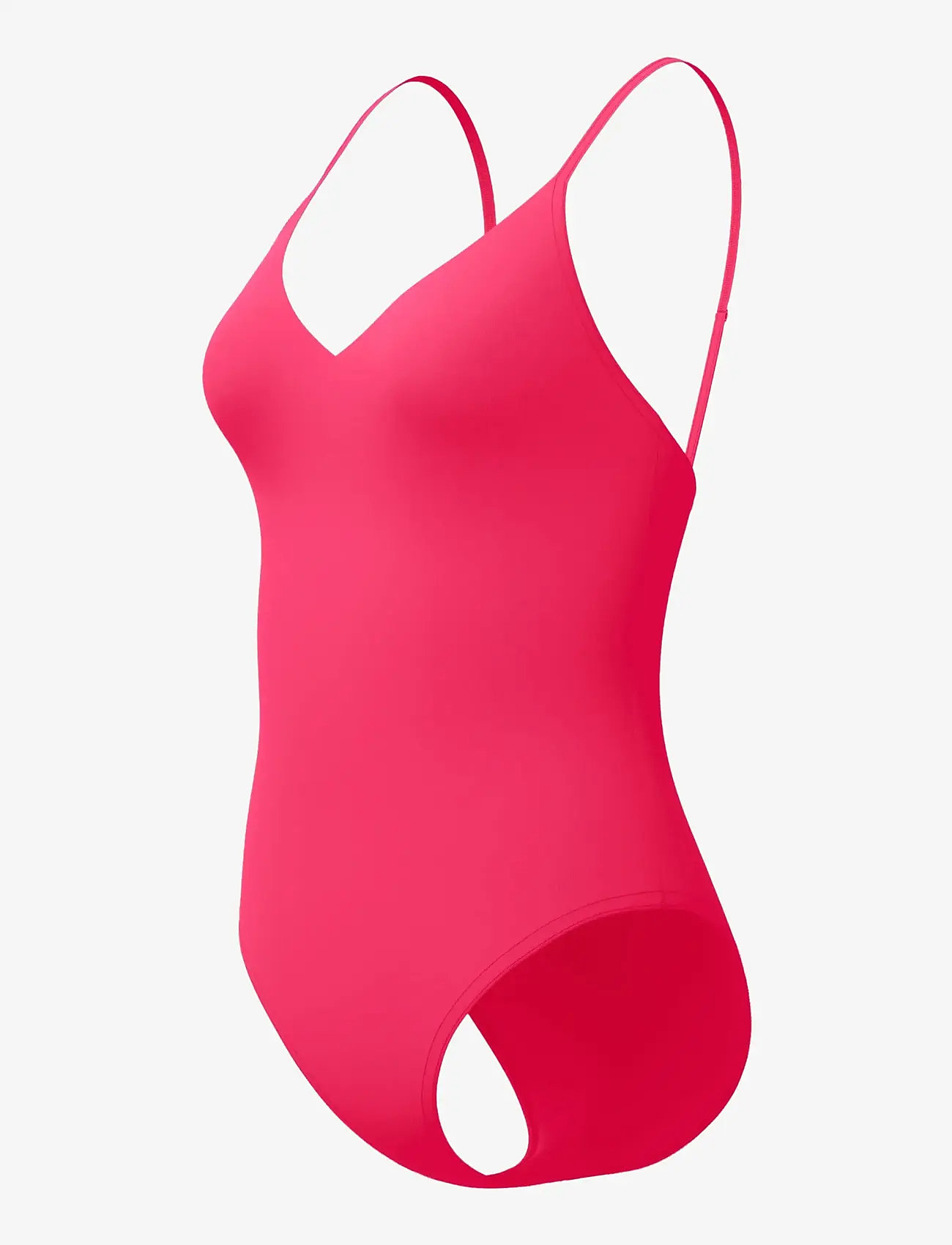 Speedo - Solid V-Neck Swimsuit - sportsbadetøj - ruby - 1