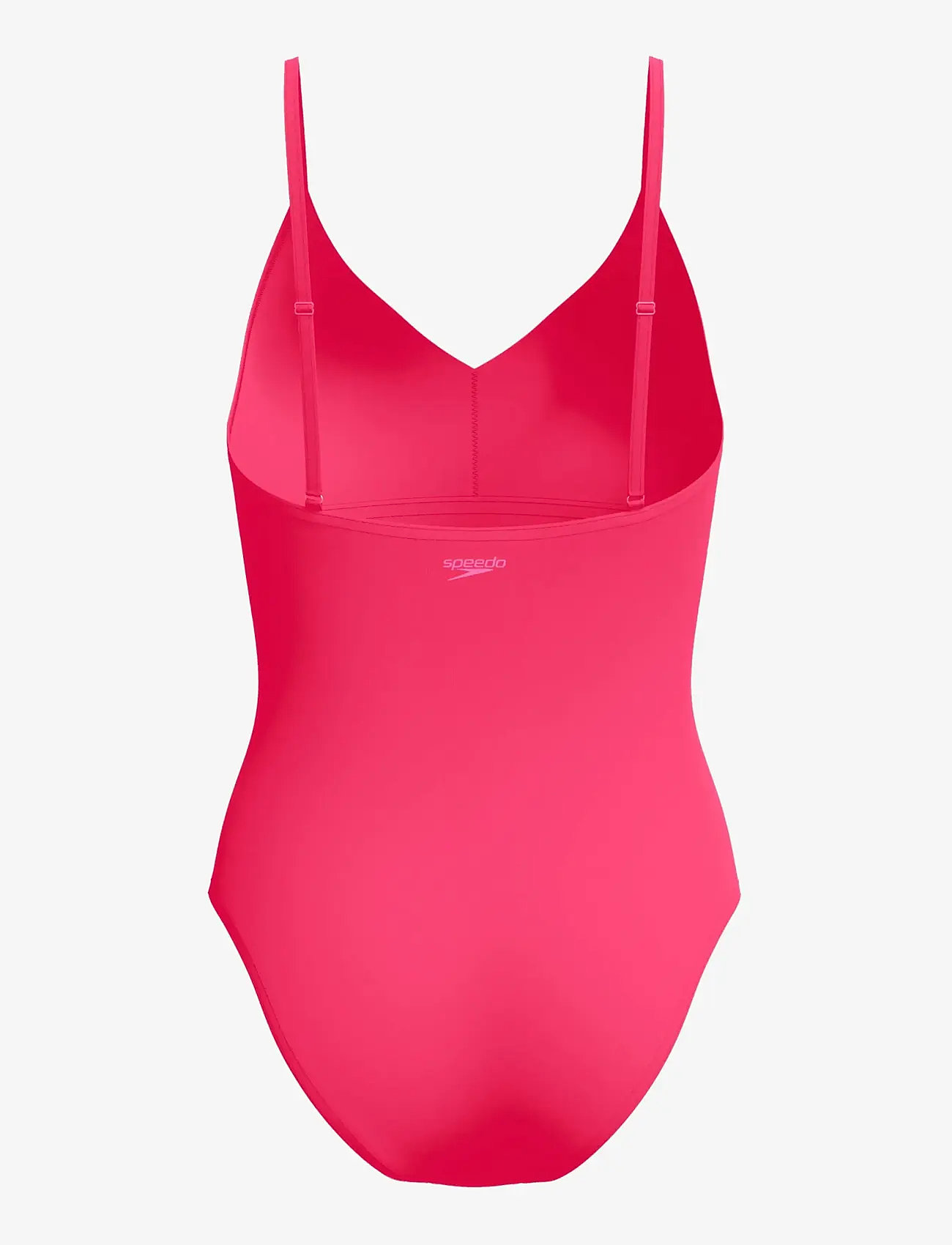 Speedo - Solid V-Neck Swimsuit - sportsbadetøj - ruby - 2