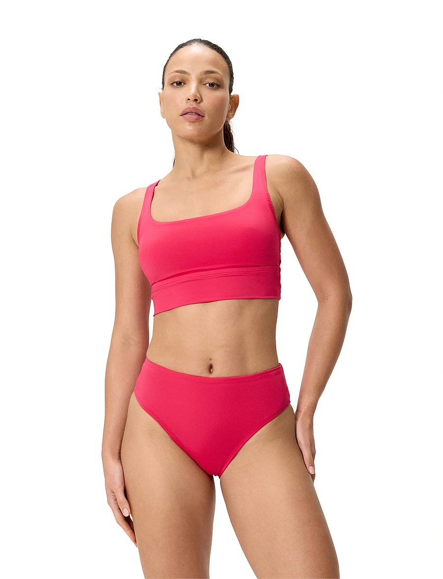 Speedo - Solid Cheeky High Waist Bikini Bottom - sport-bademode - ruby - 4