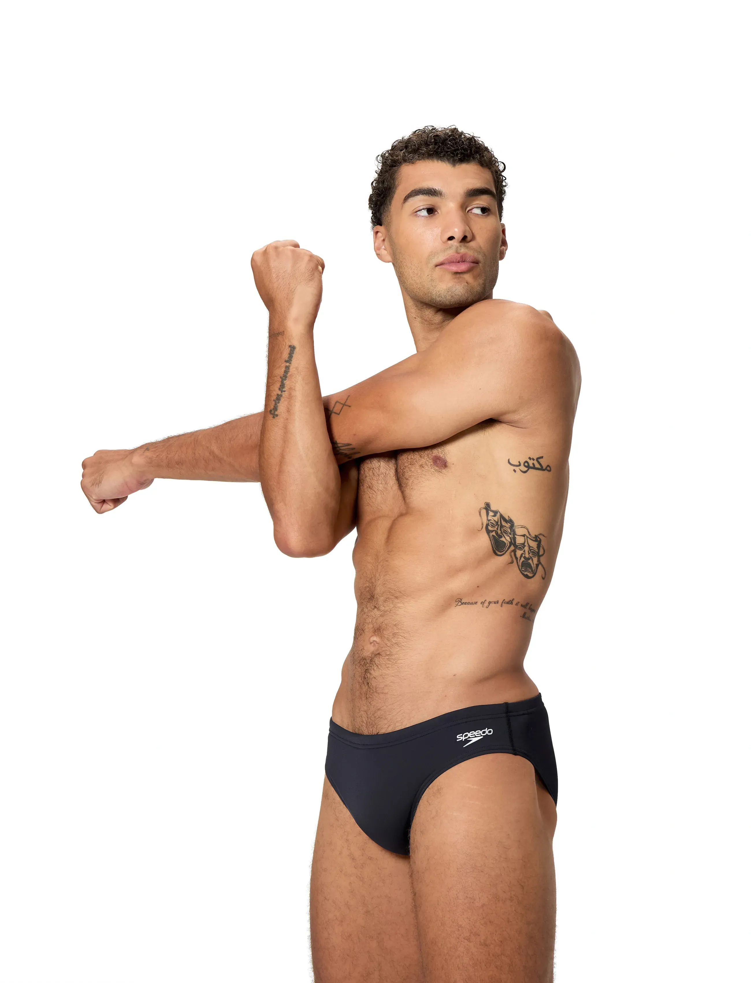 Speedo Endurance+ Logo Brief 2.5", 30, Bademode, Schwarz - Briefs & Speedos, Männerswear