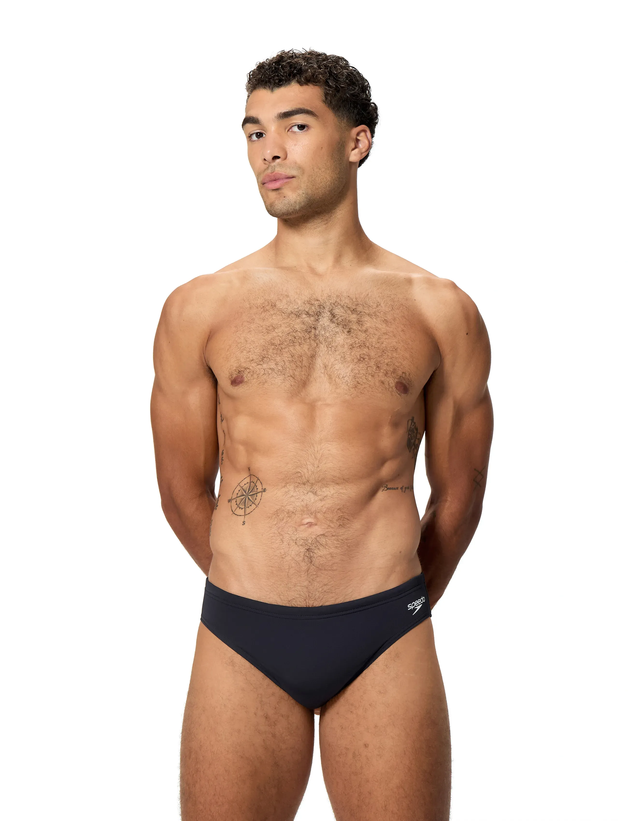 Speedo - Endurance+ Logo Brief 2.5" - najniższe ceny - anthracite - 3