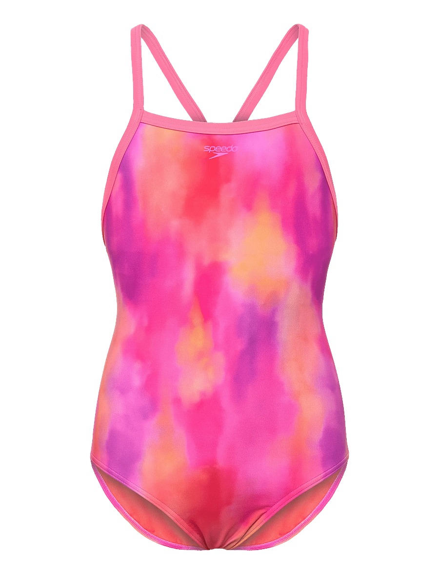 Speedo - Print Thinstrap One Piece - badeanzüge - pink lemonade - 0