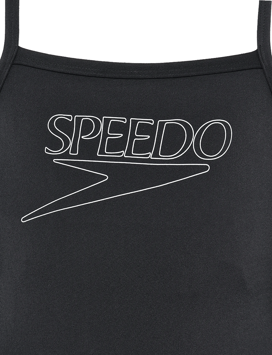Speedo - Endurance+ Logo Thinstrap Swimsuit - badeanzüge - anthracite - 2