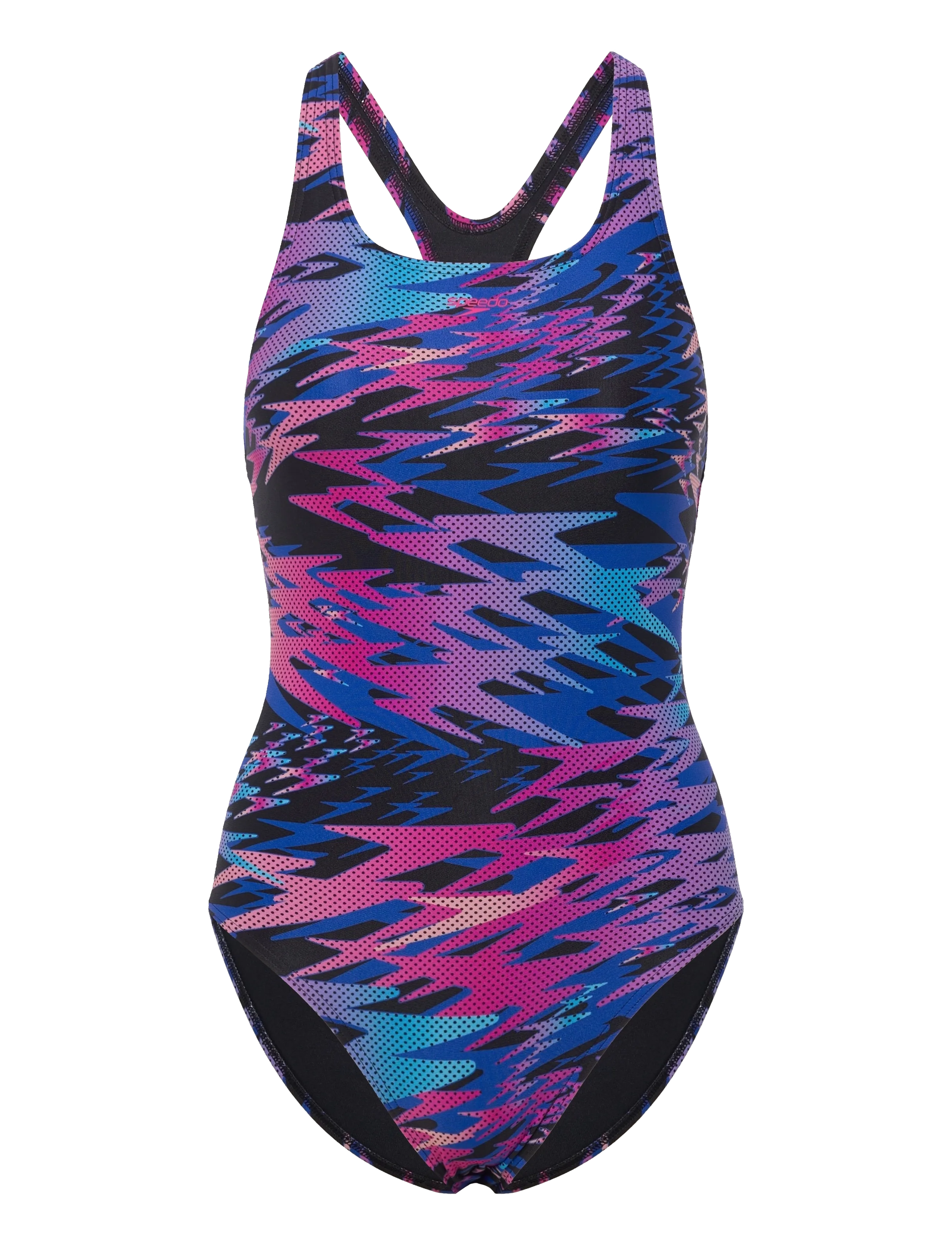 Speedo Hyperboom Print Medalist Swimsuit - Ujumisriided - ANTHRACITE / multi