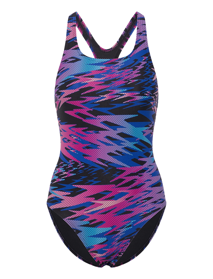 Speedo - Hyperboom Print Medalist Swimsuit - sport-bademode - anthracite - 1