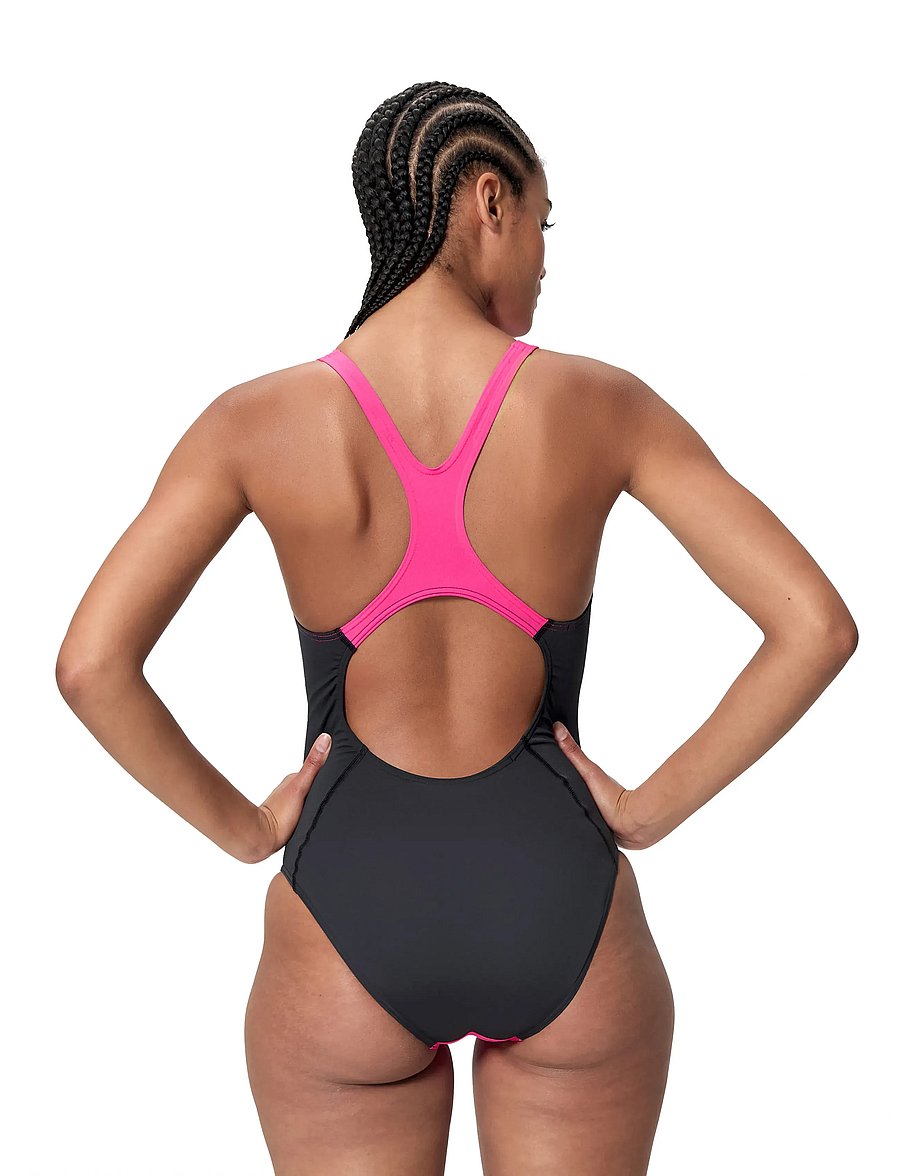 Speedo - Solid Splice Medalist One Piece - sportsbadetøj - margarita pink/anthracite - 4