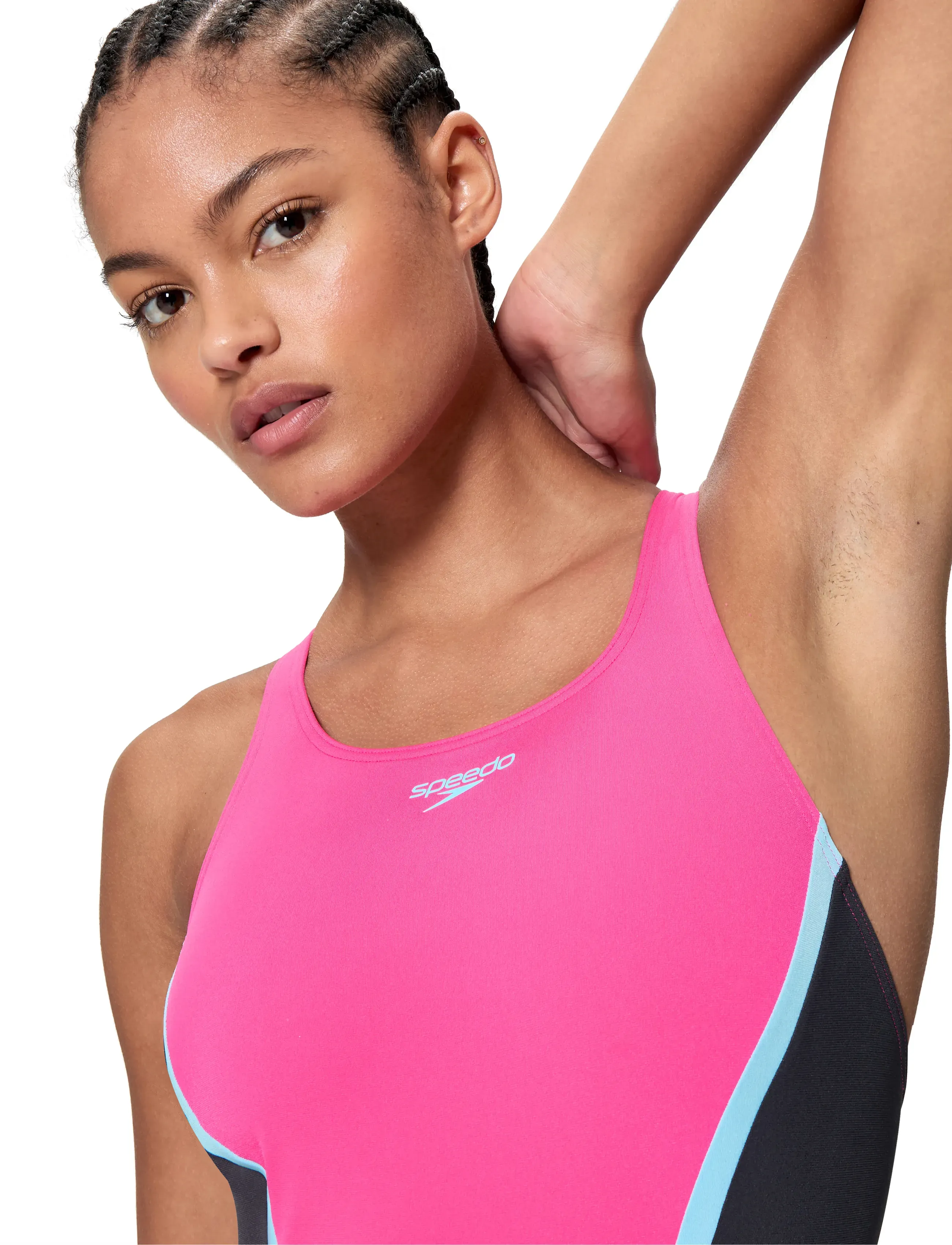 Speedo - Solid Splice Medalist One Piece - ujumistrikood - margarita pink/anthracite - 5