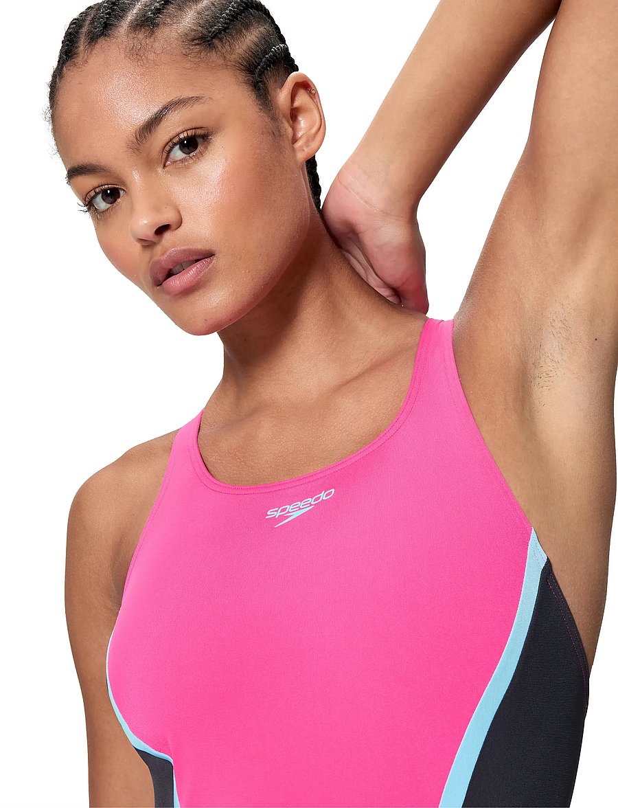 Speedo - Solid Splice Medalist One Piece - sportsbadetøj - margarita pink/anthracite - 5