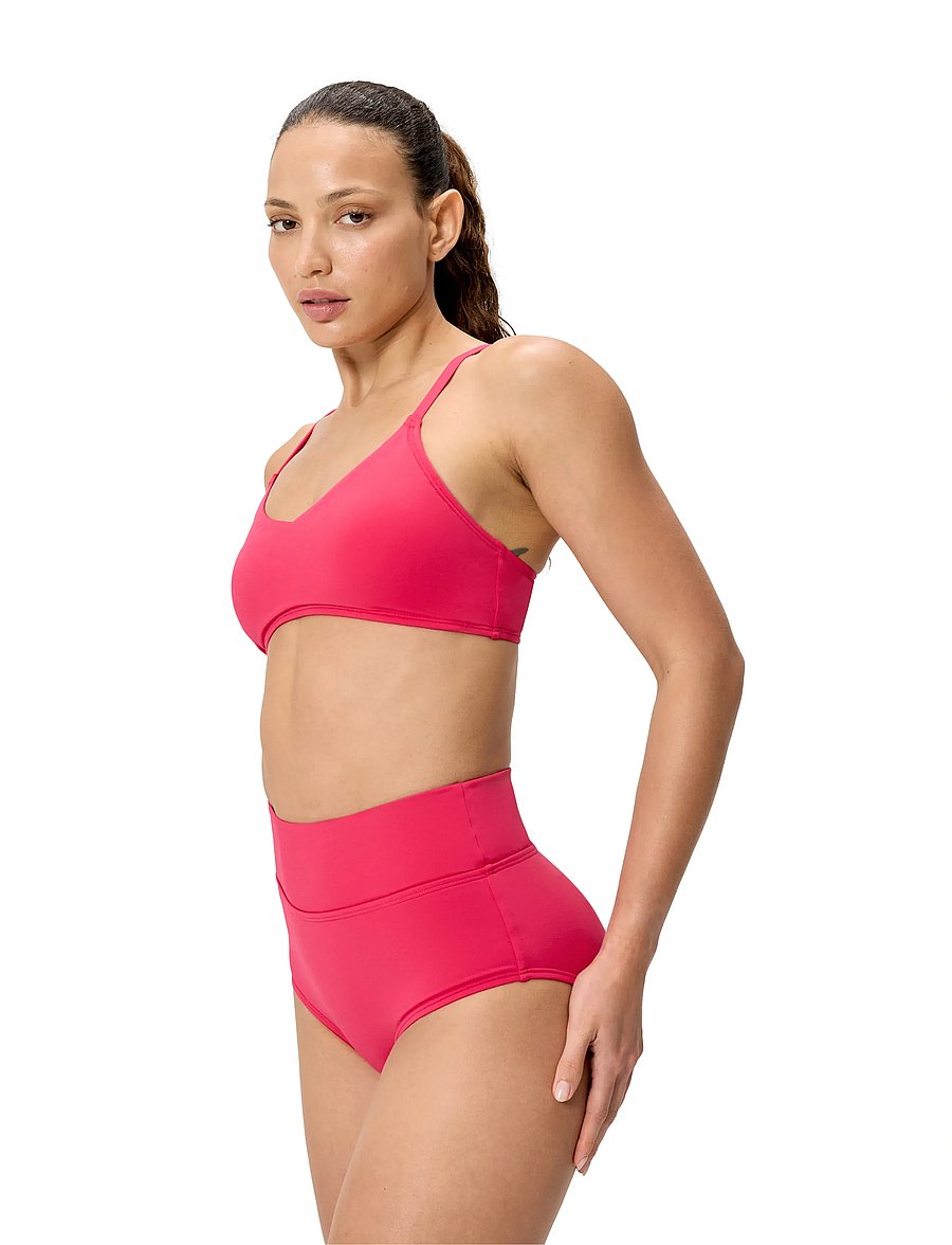 Speedo - Solid Triangle Bikini Top - sportiniai bikiniai - ruby - 4