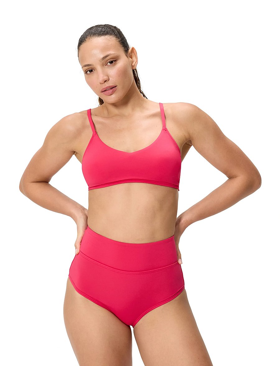 Speedo - Solid Triangle Bikini Top - sportiniai bikiniai - ruby - 5