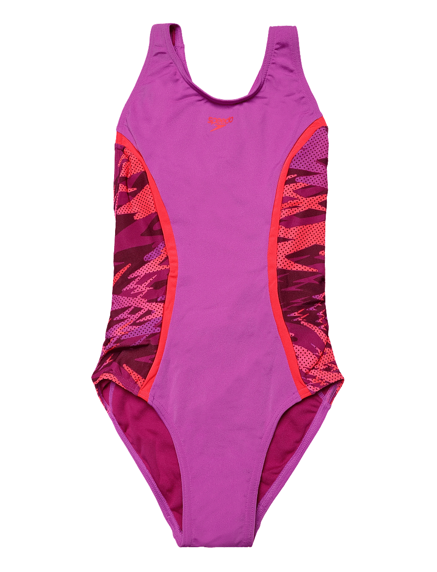 Speedo - Hyperboom Splice Muscleback Swimsuit - baddräkter - neon jelly/post it pink - 0