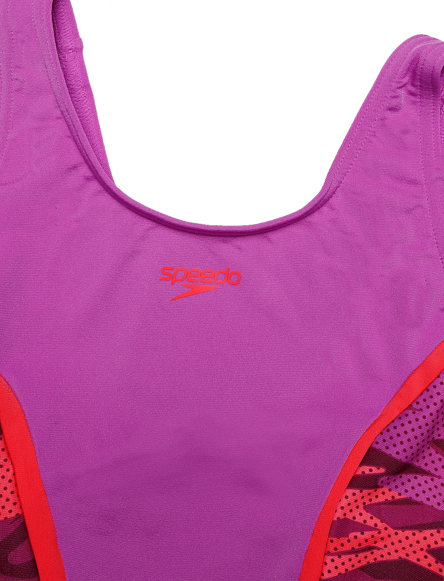 Speedo - Hyperboom Splice Muscleback Swimsuit - baddräkter - neon jelly/post it pink - 2