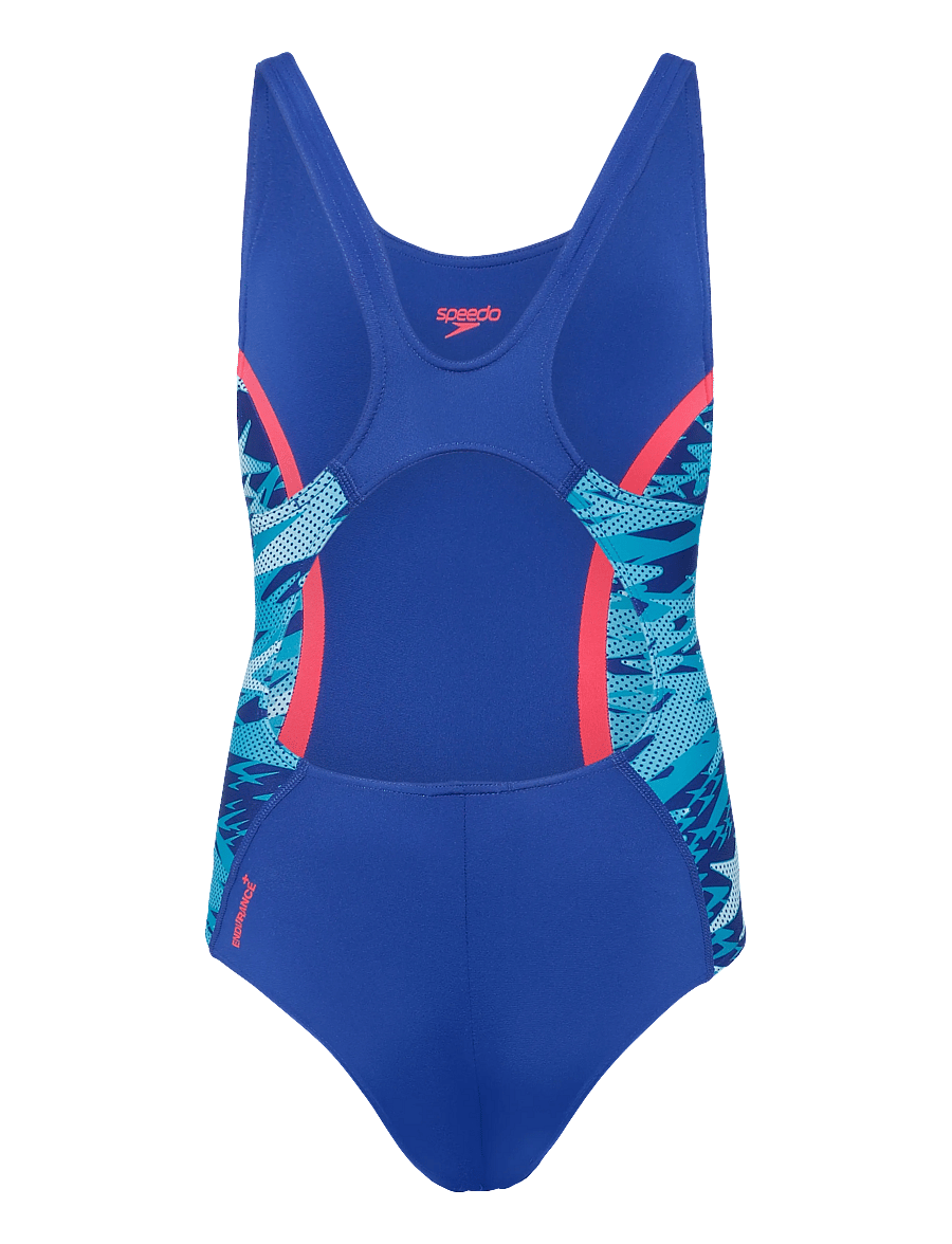 Speedo - Hyperboom Splice Muscleback Swimsuit - baddräkter - night watch/hyper teal - 1