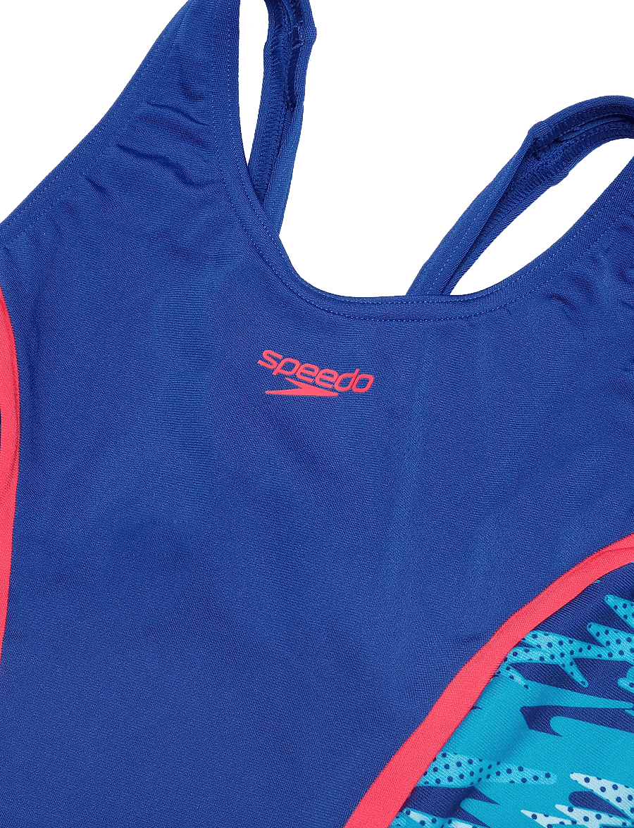 Speedo - Hyperboom Splice Muscleback Swimsuit - baddräkter - night watch/hyper teal - 2