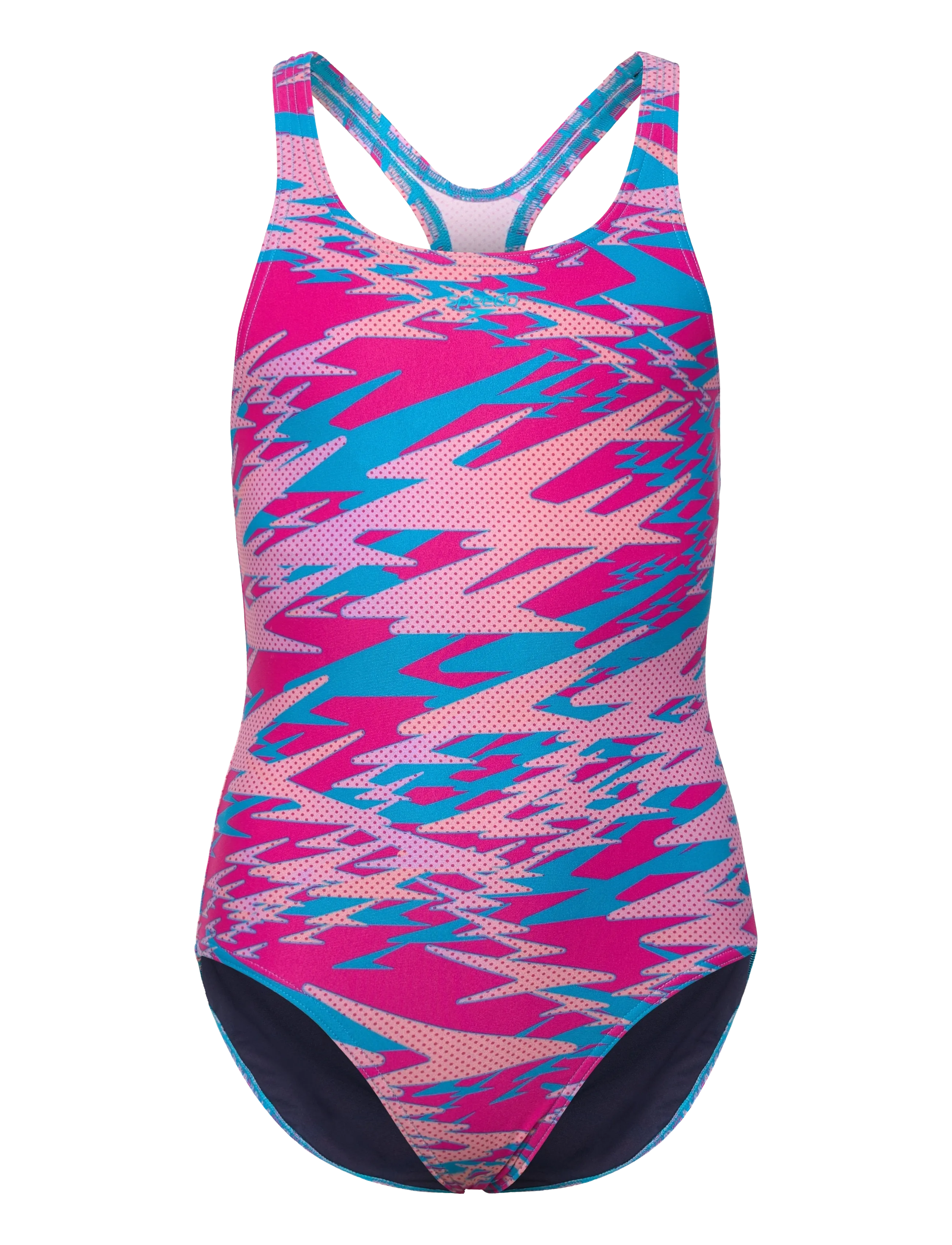 Speedo Hyperboom Print Medalist One Piece - Barn 98-134 - MARGARITA PINK / pink/rose
