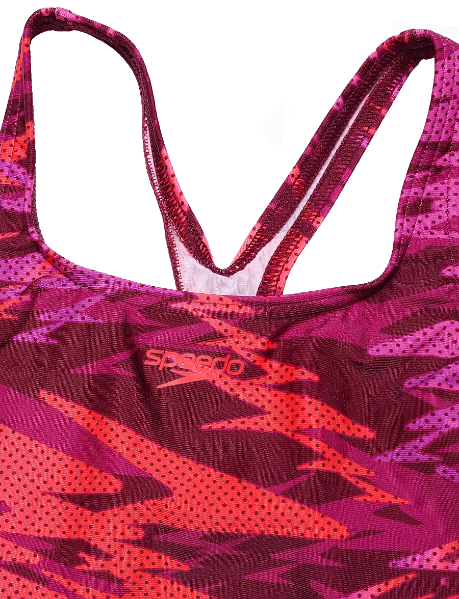Speedo - Hyperboom Print Medalist Swimsuit - sport zwemkleding - neon jelly/post it pink - 2