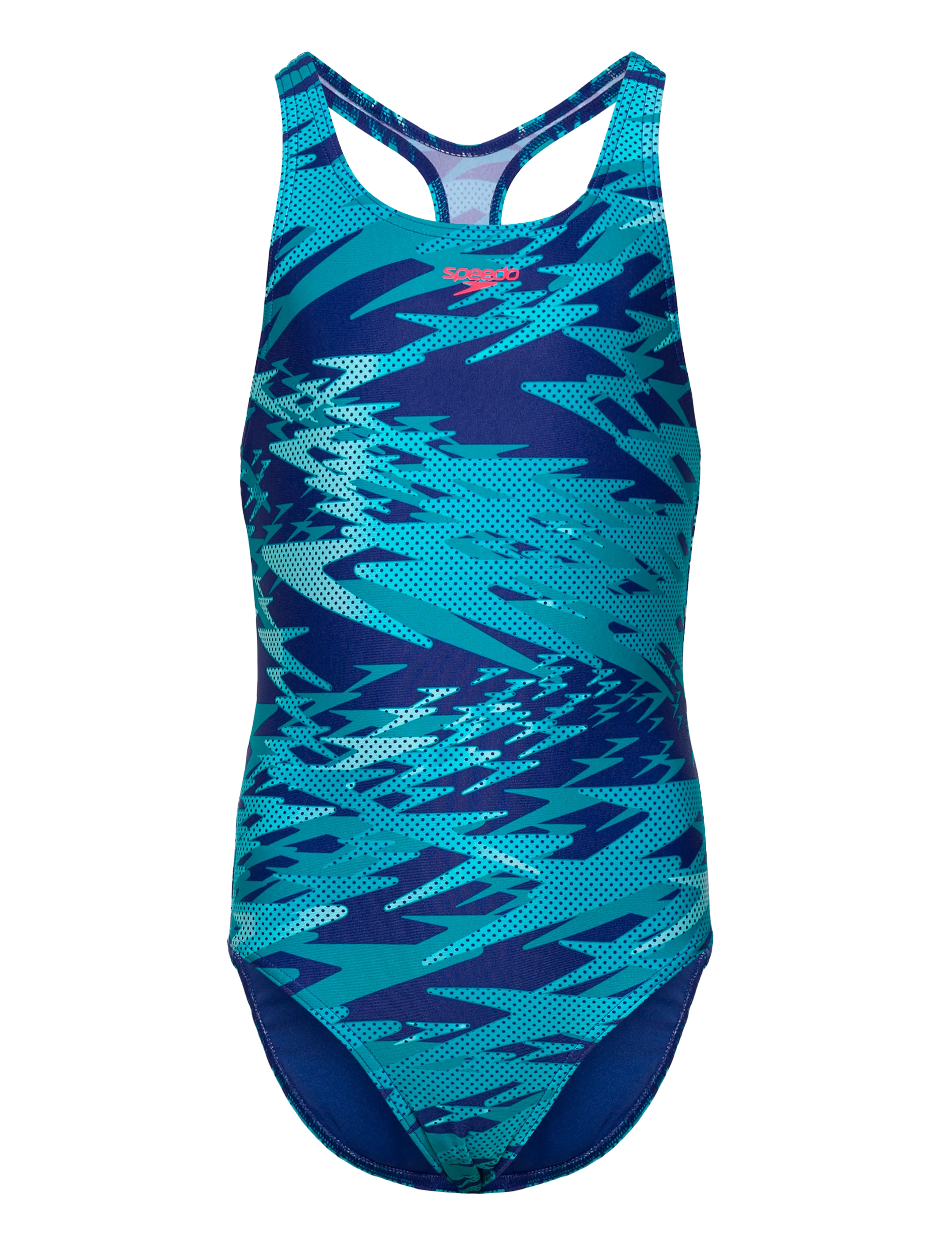 Speedo Hyperboom Print Medalist Swimsuit - Kleidung - NIGHT WATCH/HYPER TEAL / navy