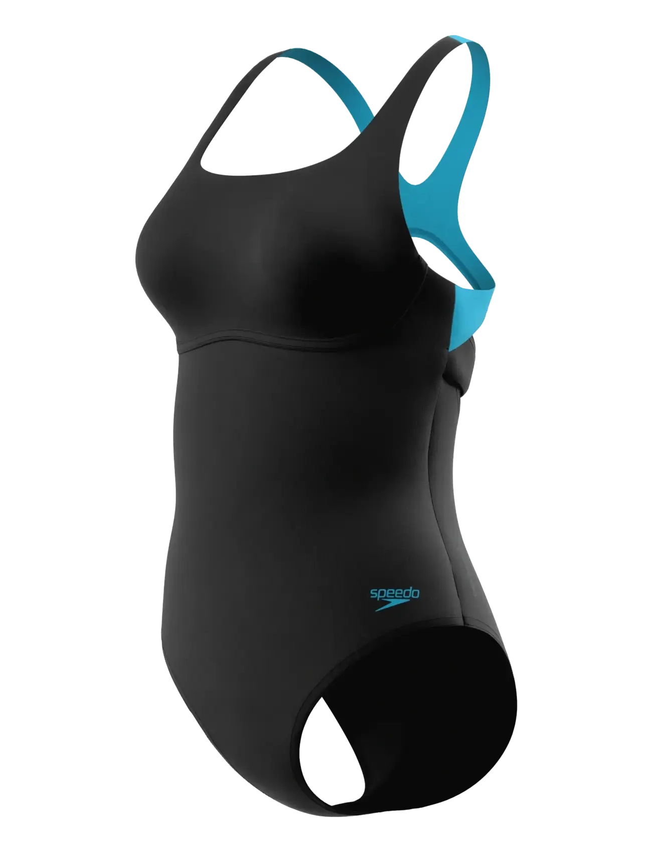 Speedo Solid Flex Band Swimsuit - Tøj - ANTHRACITE/MAYAN BLUE / black