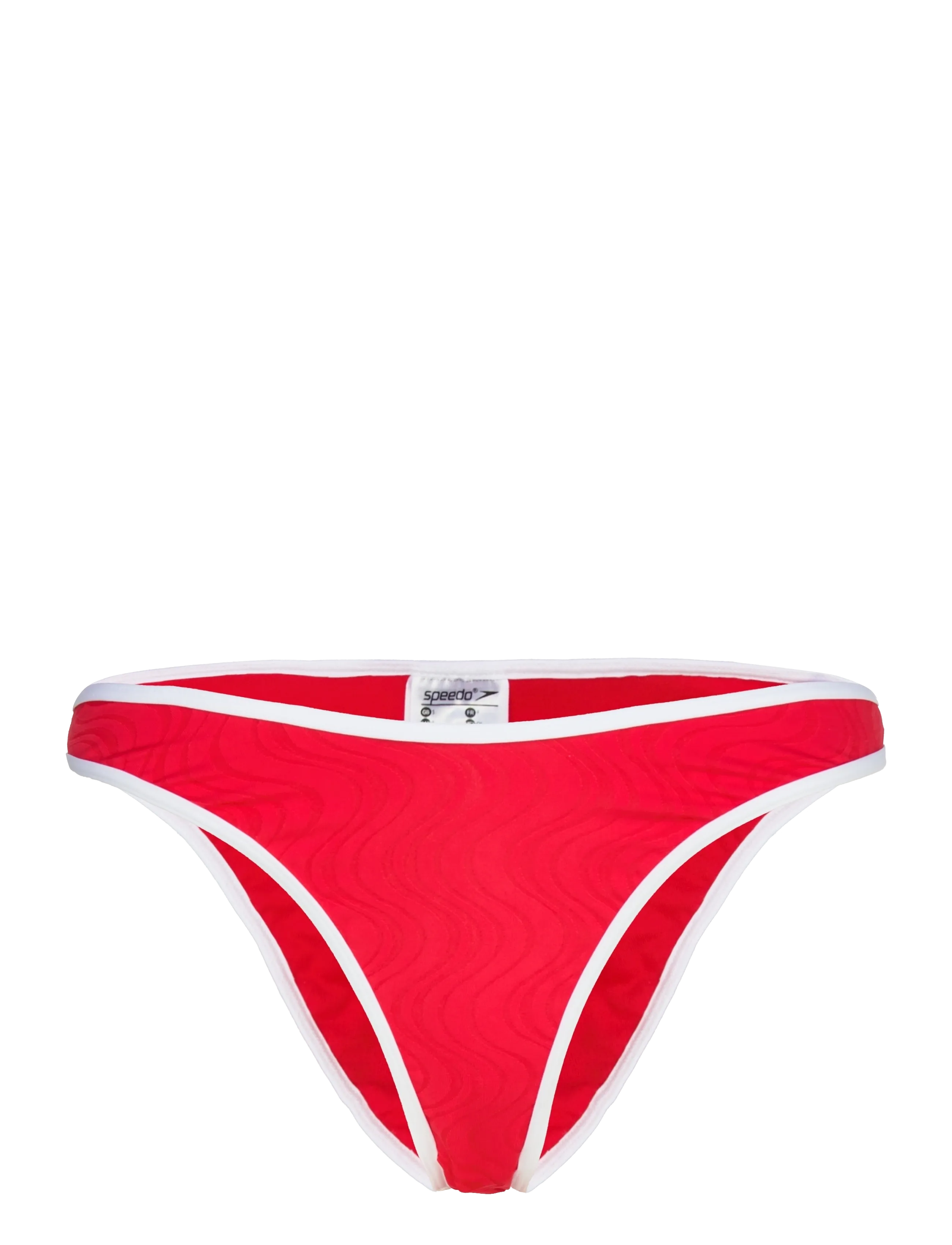Speedo Texture Scoop Bikini Bottom, Kvinder, Tekstureret Bikinibund, Rød, Str: L