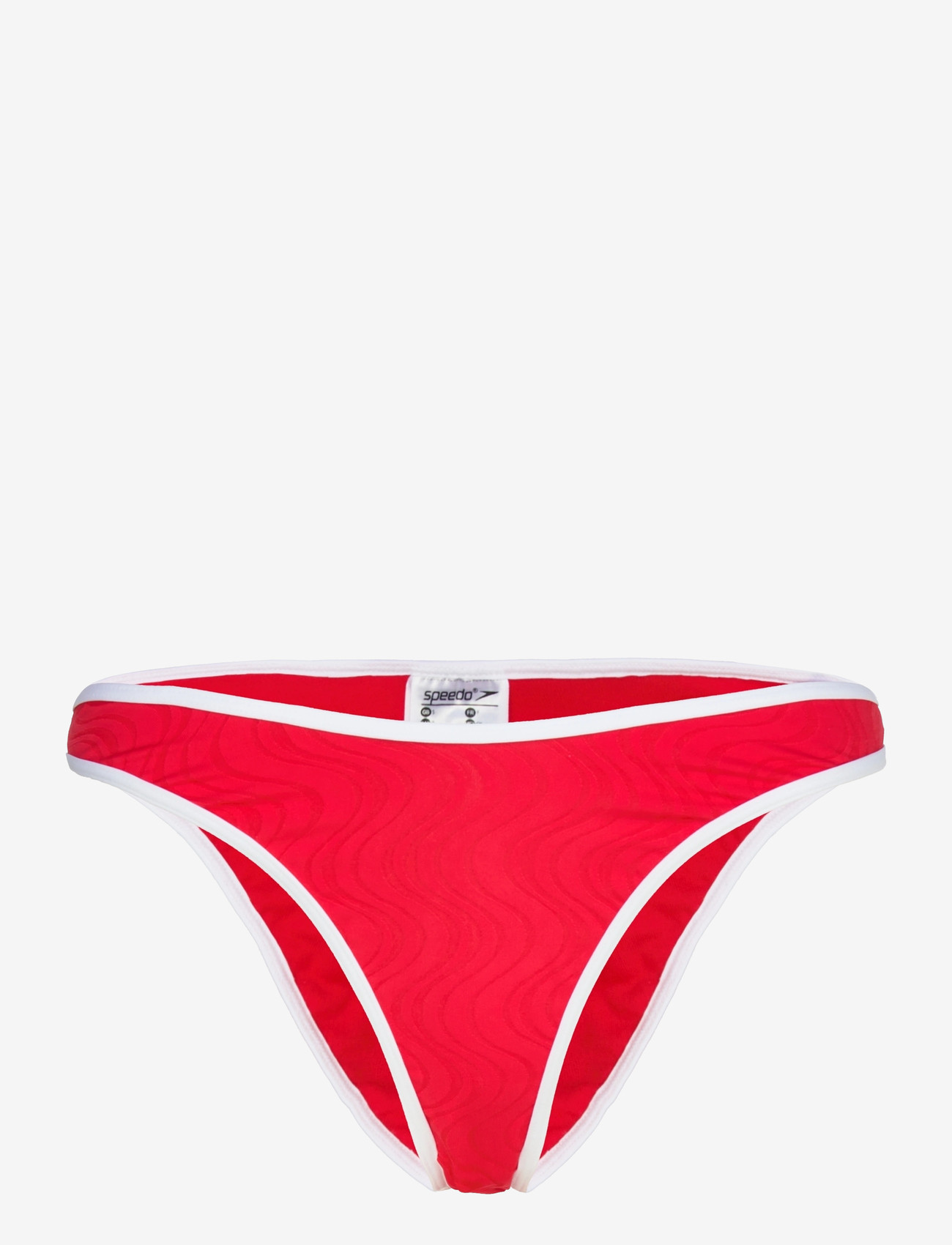 Speedo - Texture Scoop Bikini Bottom - bikinis - high risk red/bright white - 0