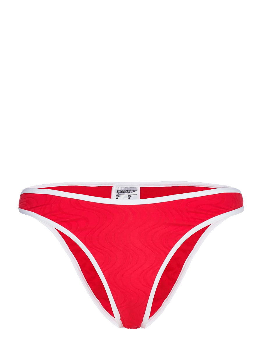 Speedo - Texture Scoop Bikini Bottom - sportsbadetøj - high risk red/bright white - 0