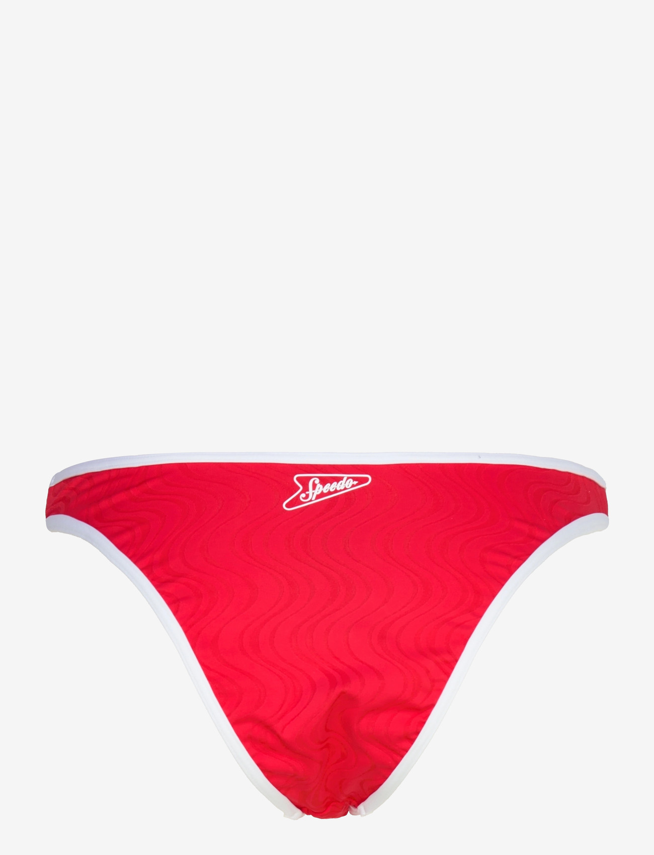 Speedo - Texture Scoop Bikini Bottom - bikinis - high risk red/bright white - 1