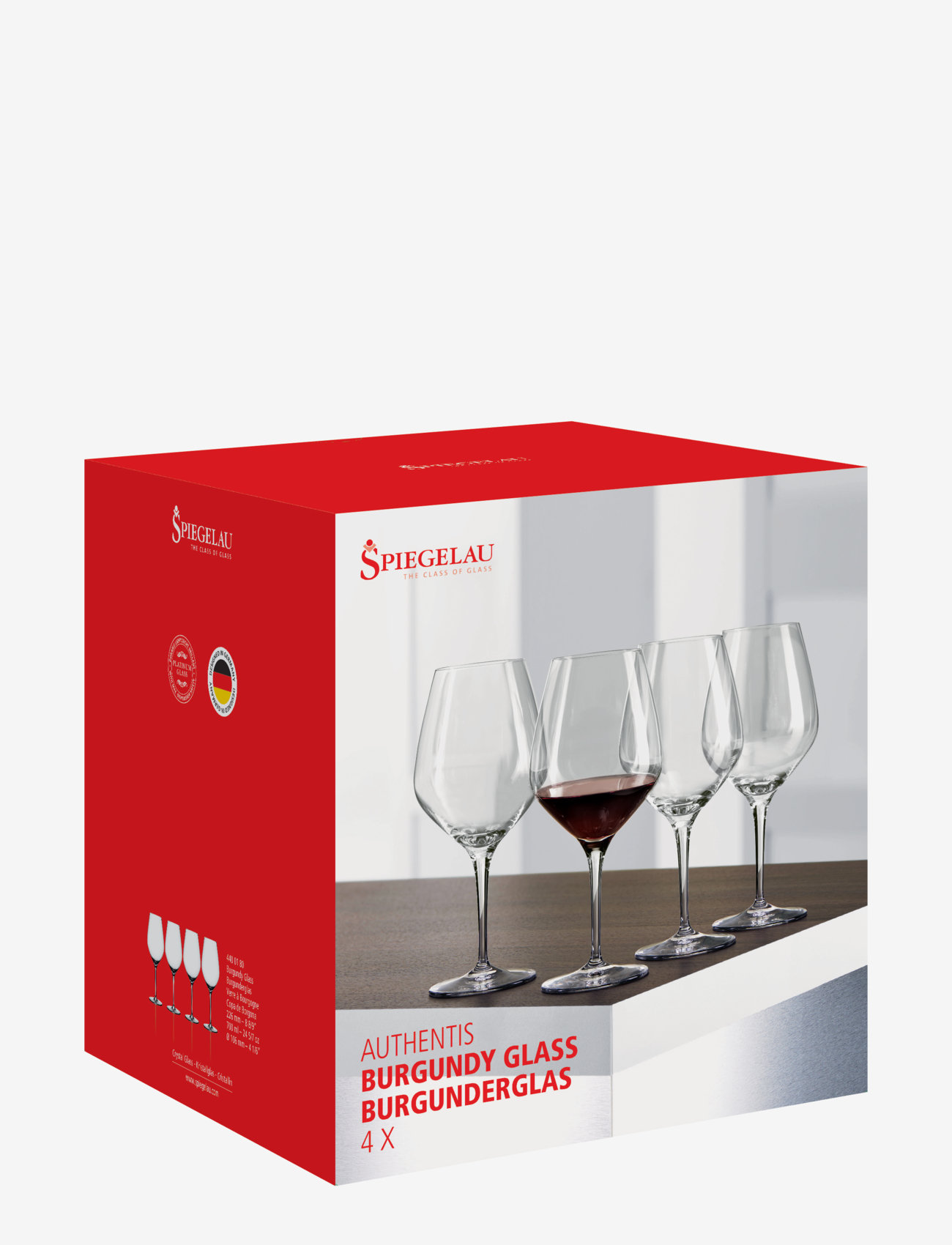 Spiegelau - Authentis Burgundy 75 cl 4-pack - kieliszki do czerwonego wina - clear glass - 2