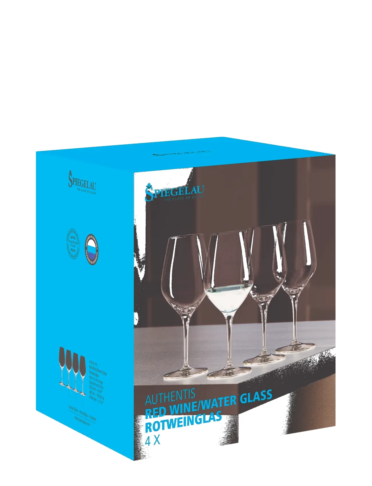 Spiegelau - Authentis Red wine glass 48 cl 4-pack - rauðvínsglös - clear glass - 3