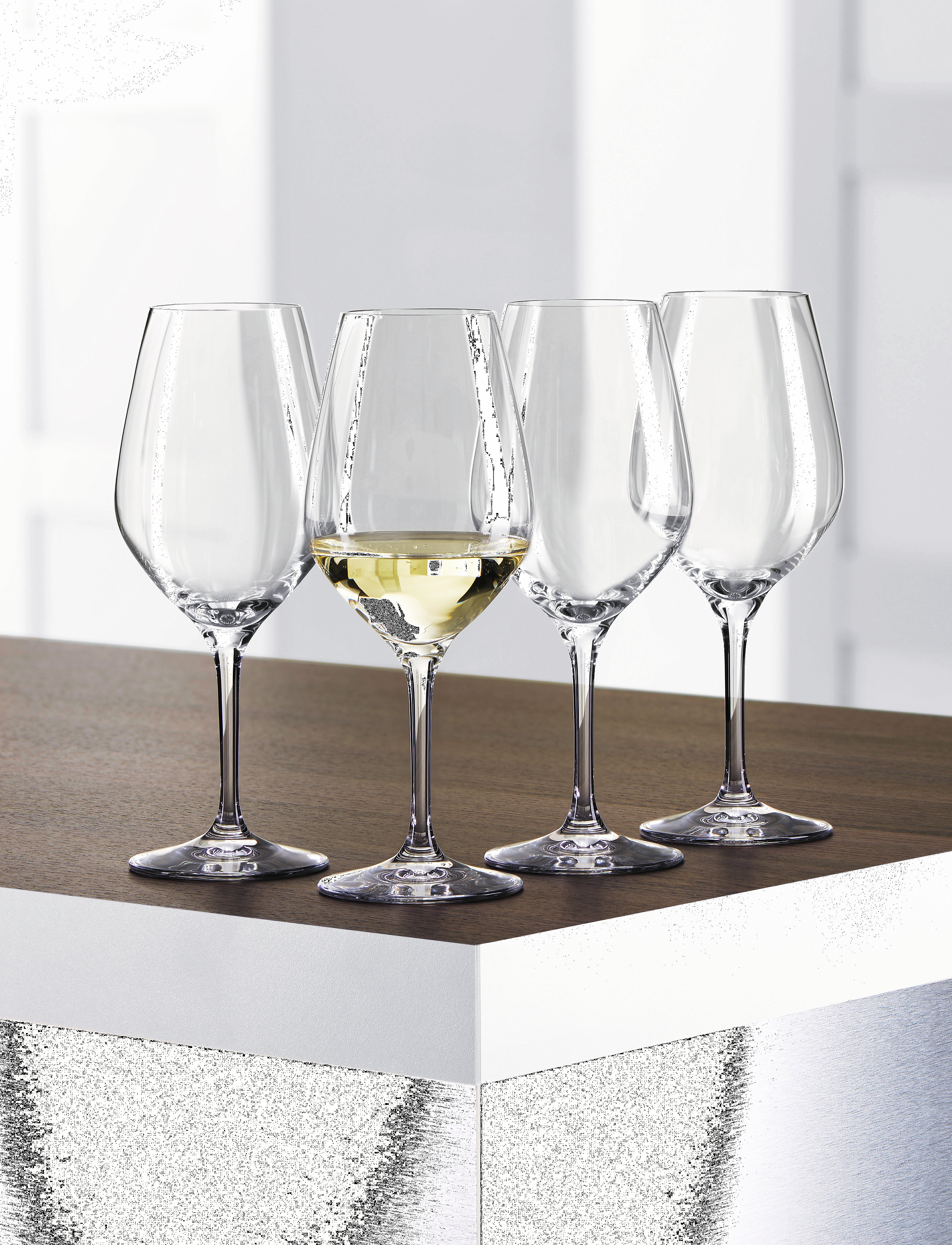 Spiegelau Authentis Vitvinsglas 36 Cl 4-P, CL, Wine Glass, Nackt - White Glasses, Homeware