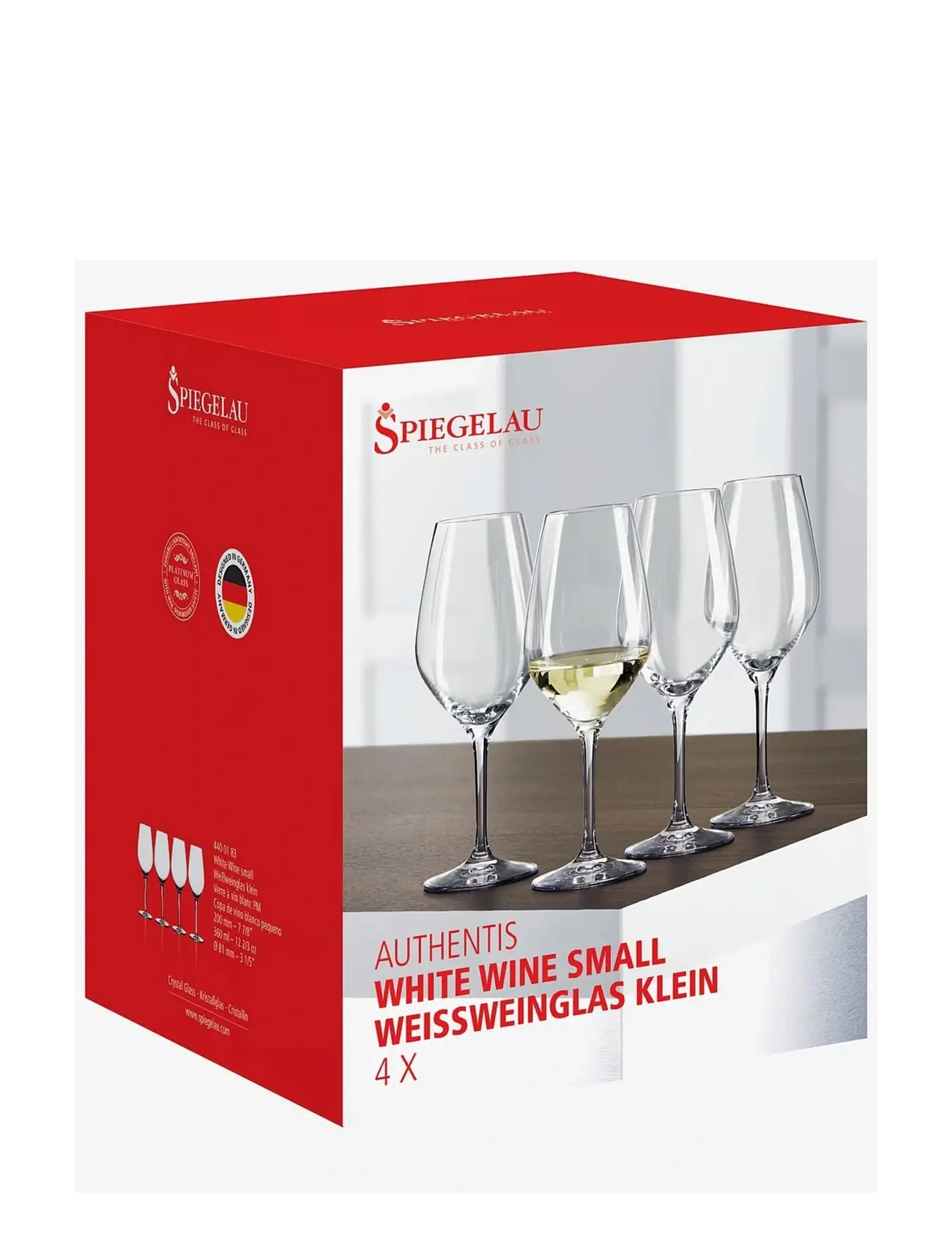 Spiegelau - Authentis White wine glass 36 cl 4-pack - white wine glasses - clear glass - 3