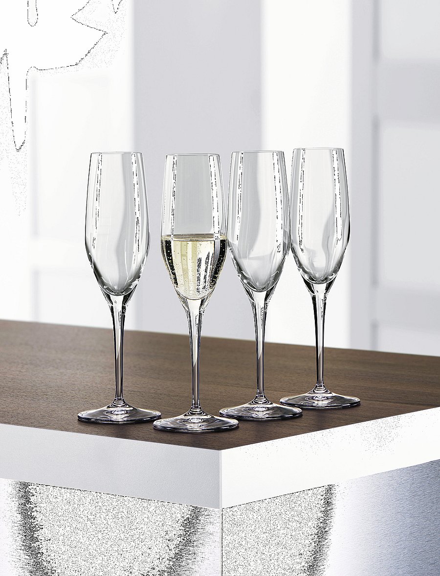 Spiegelau - Authentis Champagneglas 19 cl 4-pack - sektgläser - clear glass - 0