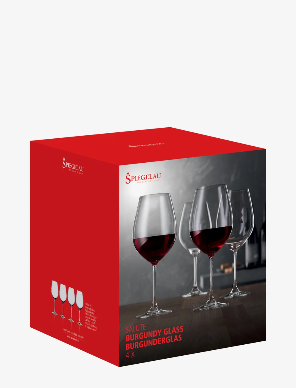 Spiegelau - Salute Burgundy Glas 81 cl 4-pack - rotweingläser - clear glass - 2