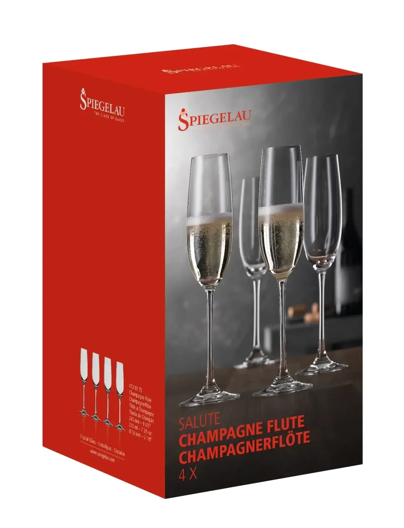 Spiegelau - Salute samppanjalasi 21 cl 4-p - kuohuviinilasit - clear glass - 2