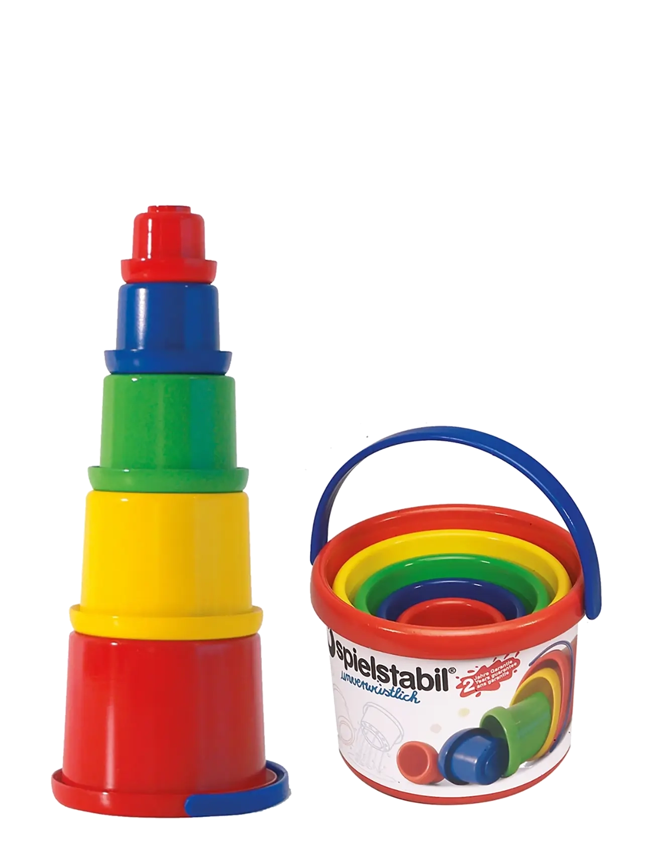 Spielstabil Stacking Cups 5 Pcs., One Size, Red, Outdoor Legetøj > Sand Legetøj, Børn