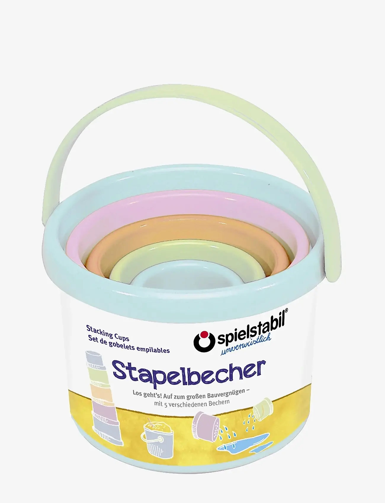 Spielstabil - Stacking Cups 5 pcs - Pastel - klucīšu kraušana - multi - 0
