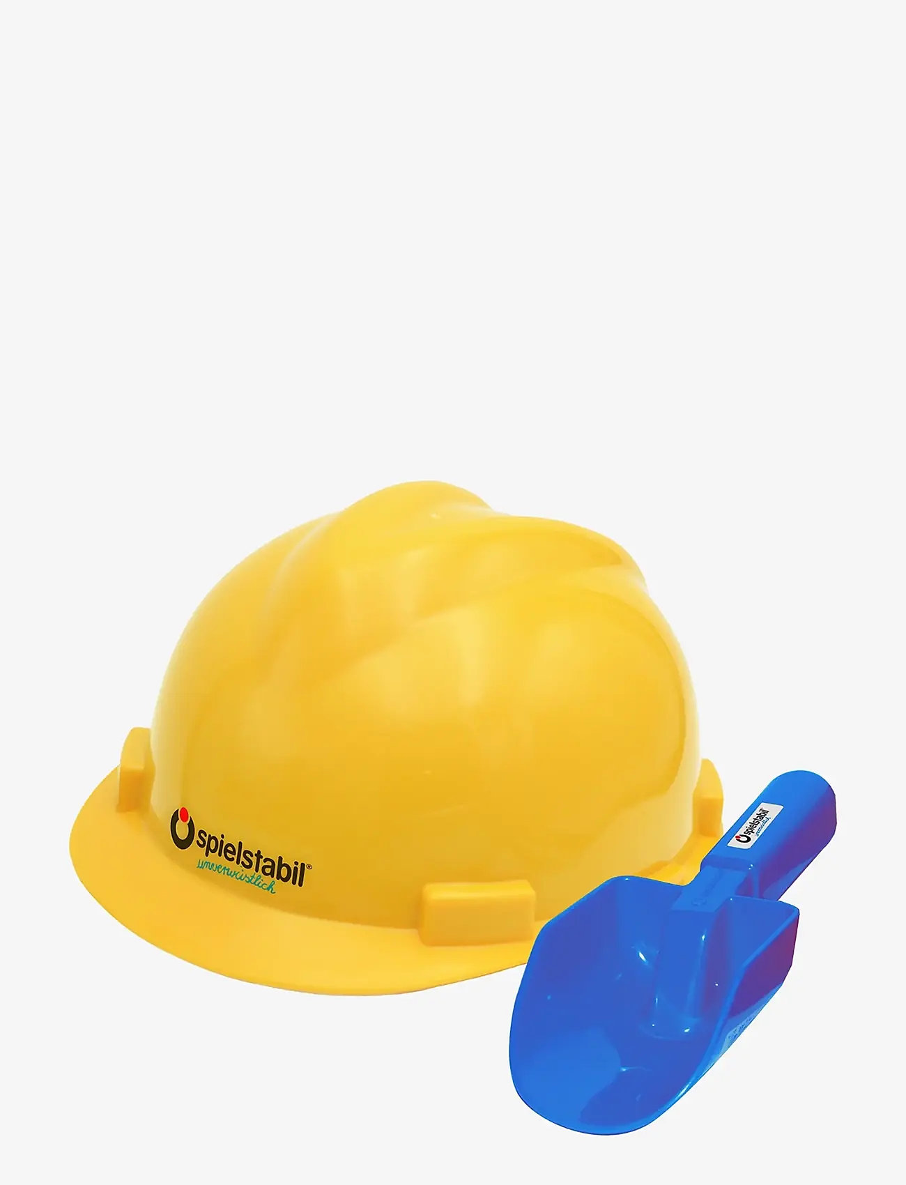 Spielstabil - Helmet and Trowel Set - Builder - haveredskaber - yellow - 0