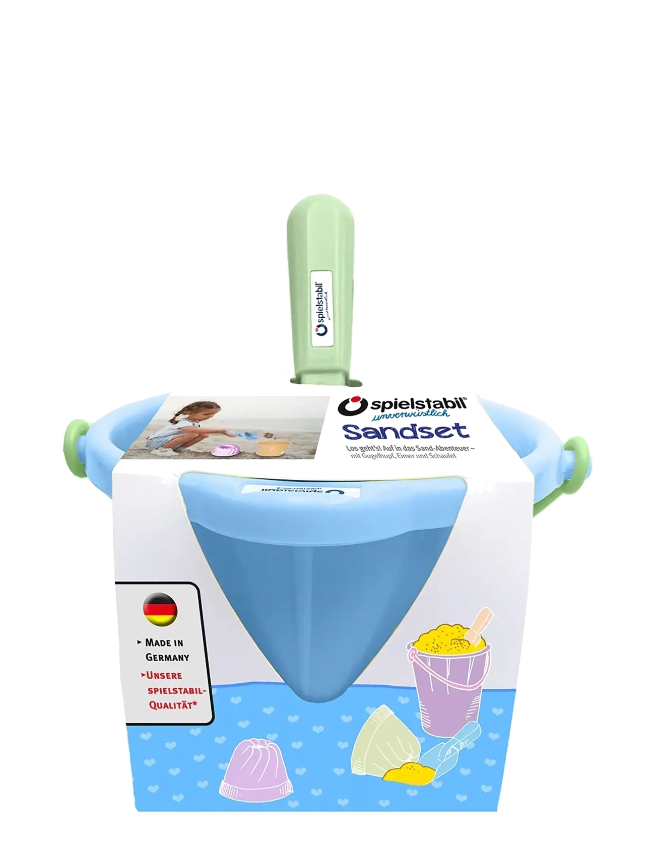 Spielstabil Sand Set 3 Pcs - Cake - Pastel, One Size, Blue, Outdoor Legetøj > Sand Legetøj, Børn