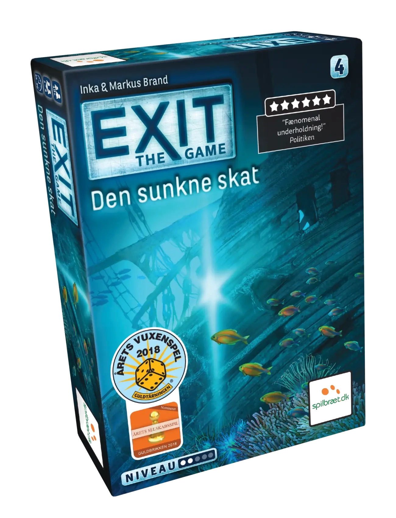 Spilbræt EXIT 4: Den Sunkne Skat (DA) - Brettspiele - MULTI / multi