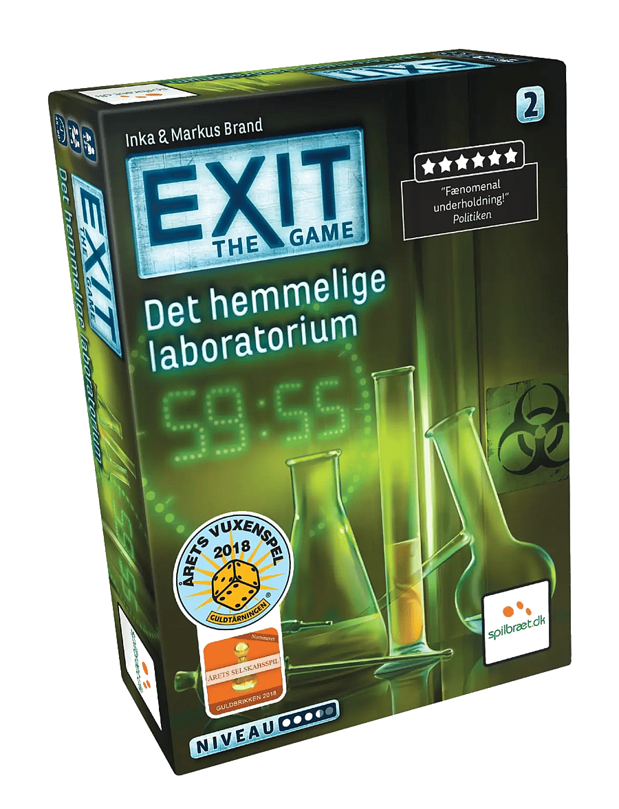 Spilbræt - EXIT 2: Det Hemmelige Laboratorium (DA) - multi - 0