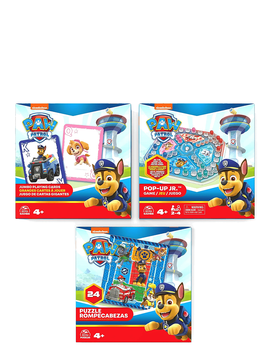 Spinmaster Games - Paw Patrol 3 Pack Games Bundle - brettspill - multi - 3
