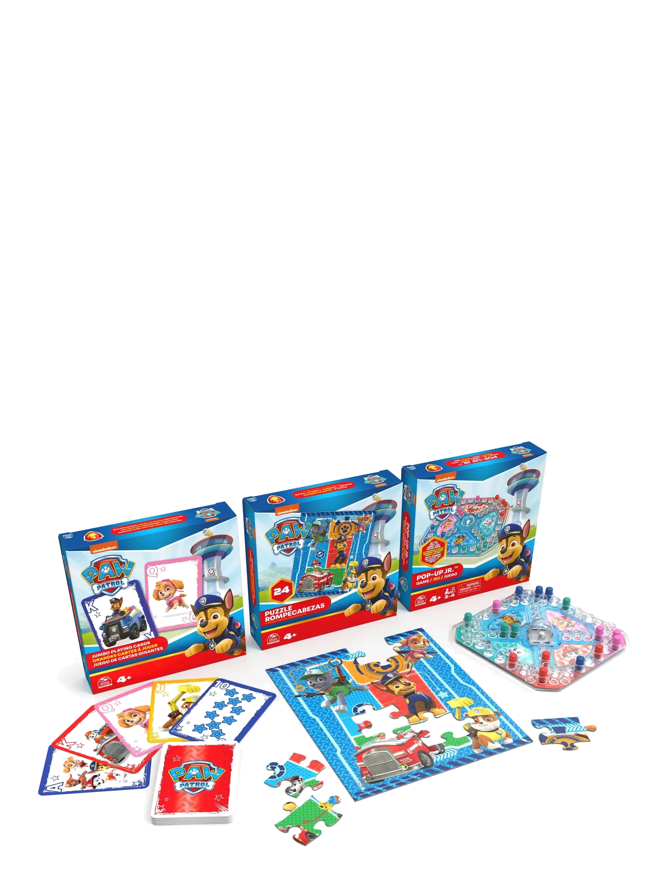 Spinmaster Games Paw Patrol 3 Pack Games Bundle, Børn, Board Spil, Multi/mønstret, Str: ONE SIZE