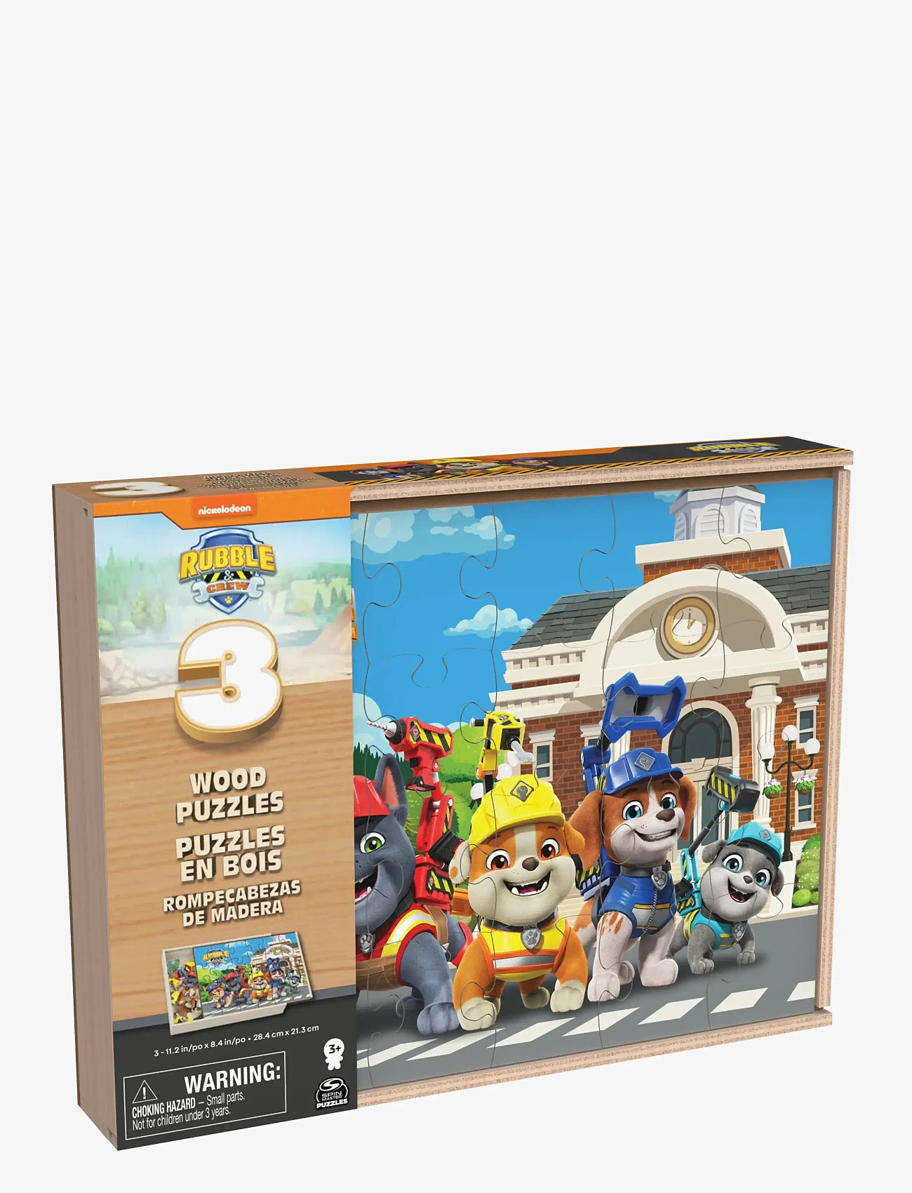 Spinmaster Games - Rubble & Crew Wood Puzzles w. Storage 3 Pack - klassiska pussel - muti - 3