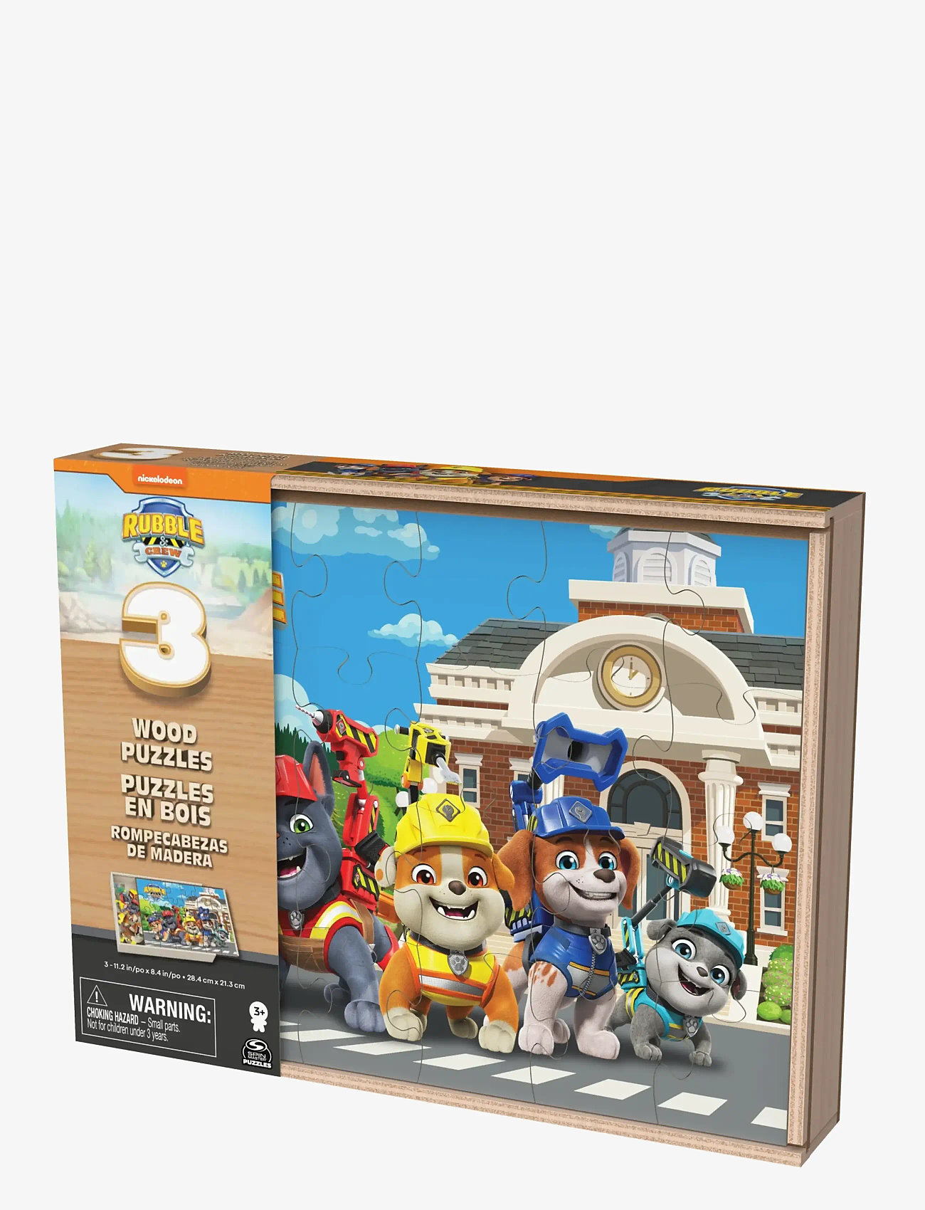 Spinmaster Games - Rubble & Crew Wood Puzzles w. Storage 3 Pack - klassiska pussel - muti - 4