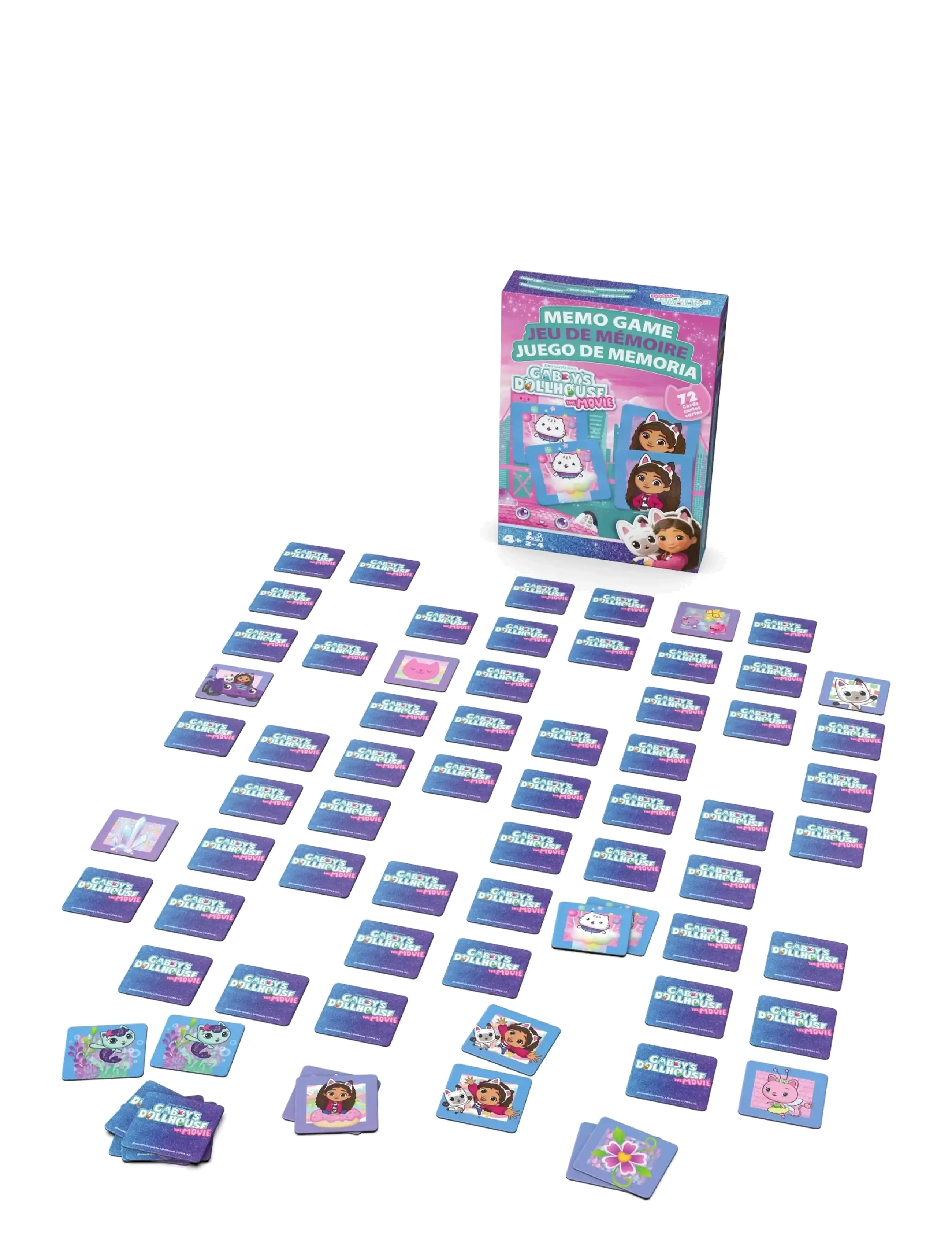 Spinmaster Games Gabby's Movie Memo Game W. 72 Cards, Børn, Memory, Blå, Str: ONE SIZE