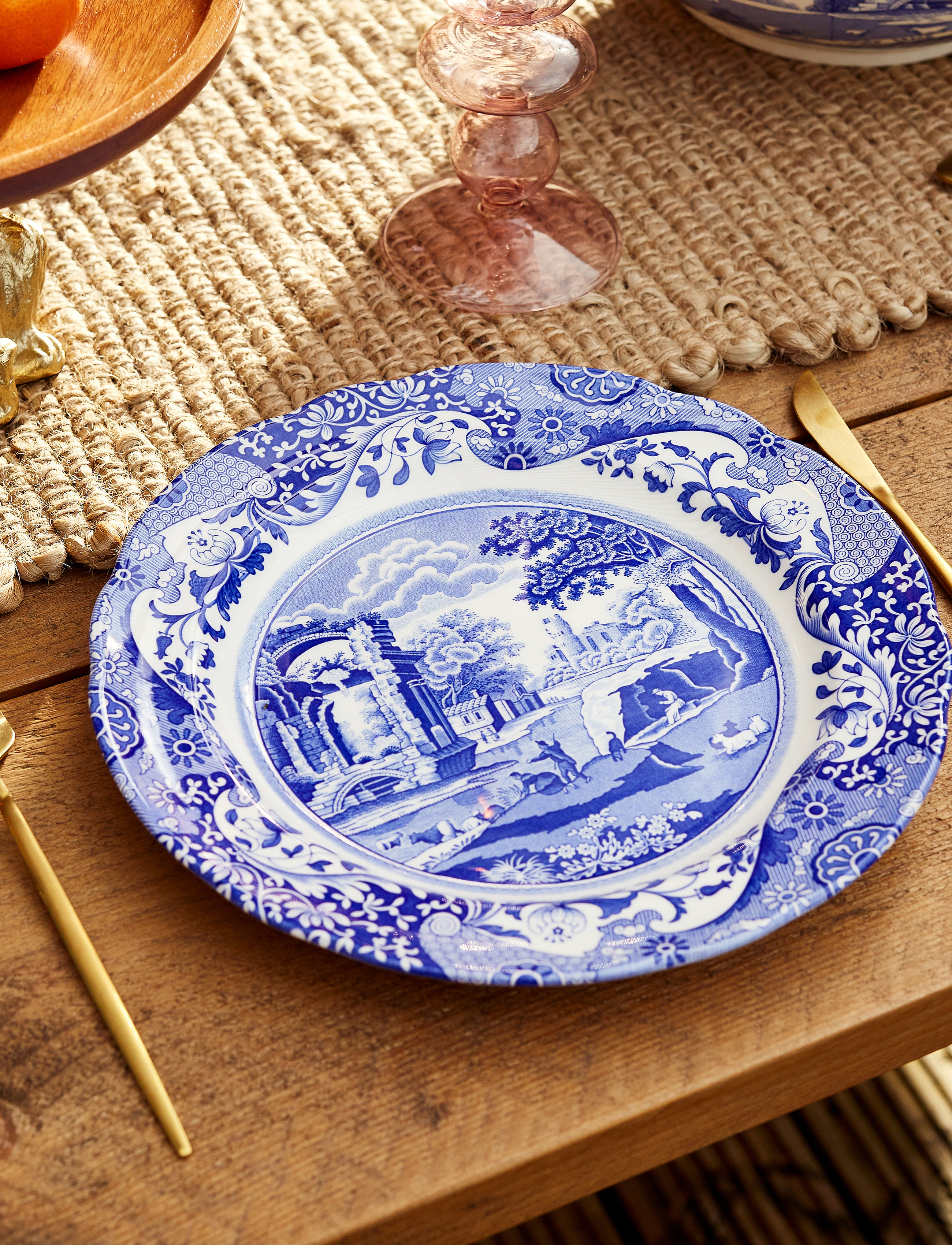 Spode Blue Italian Dinner Plate 4-Pack, Ø 27 cm, Plates, Blau - Homeware
