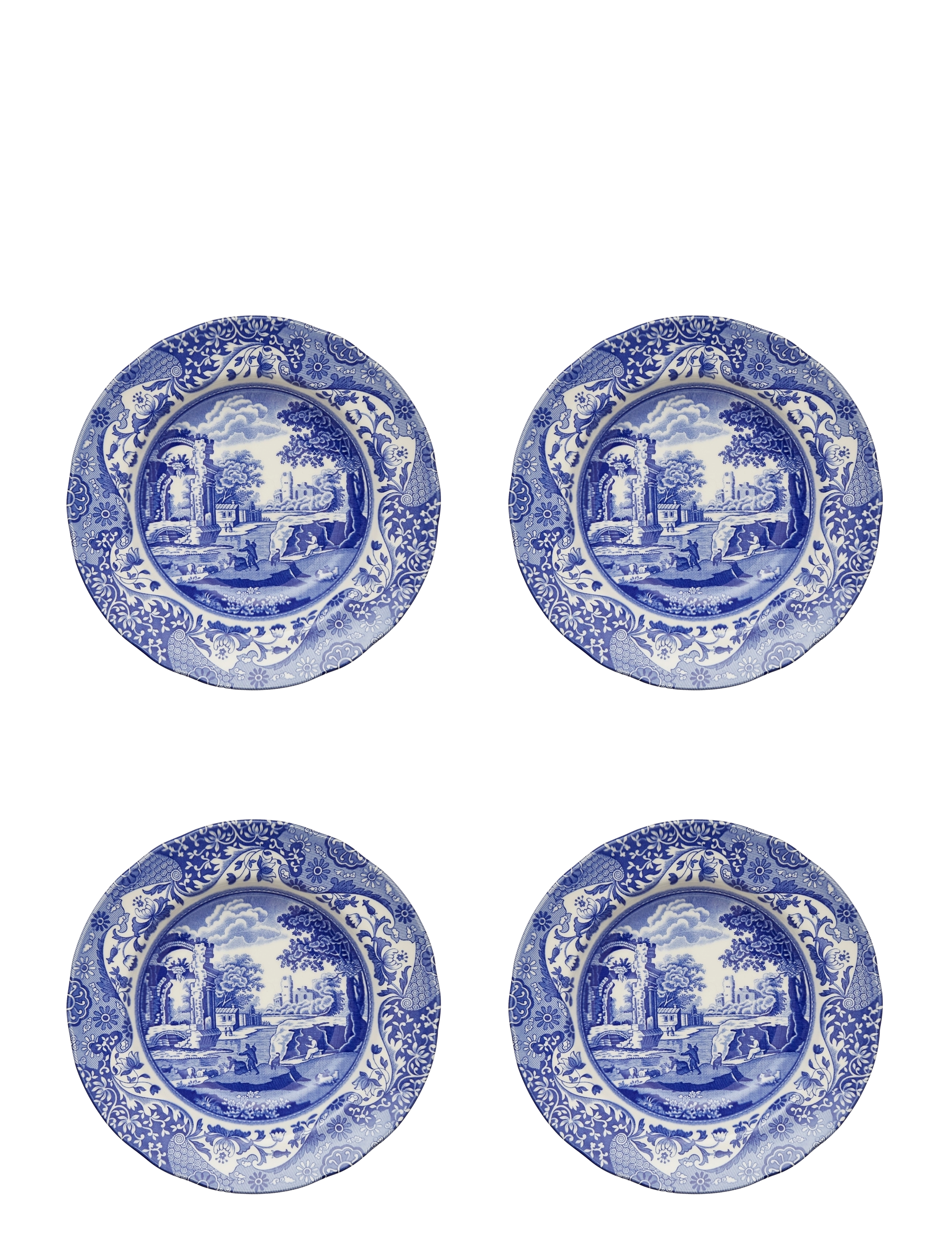 Spode Blue Italian Soup Plate 4-pack - Teller - BLUE / WHITE / blue
