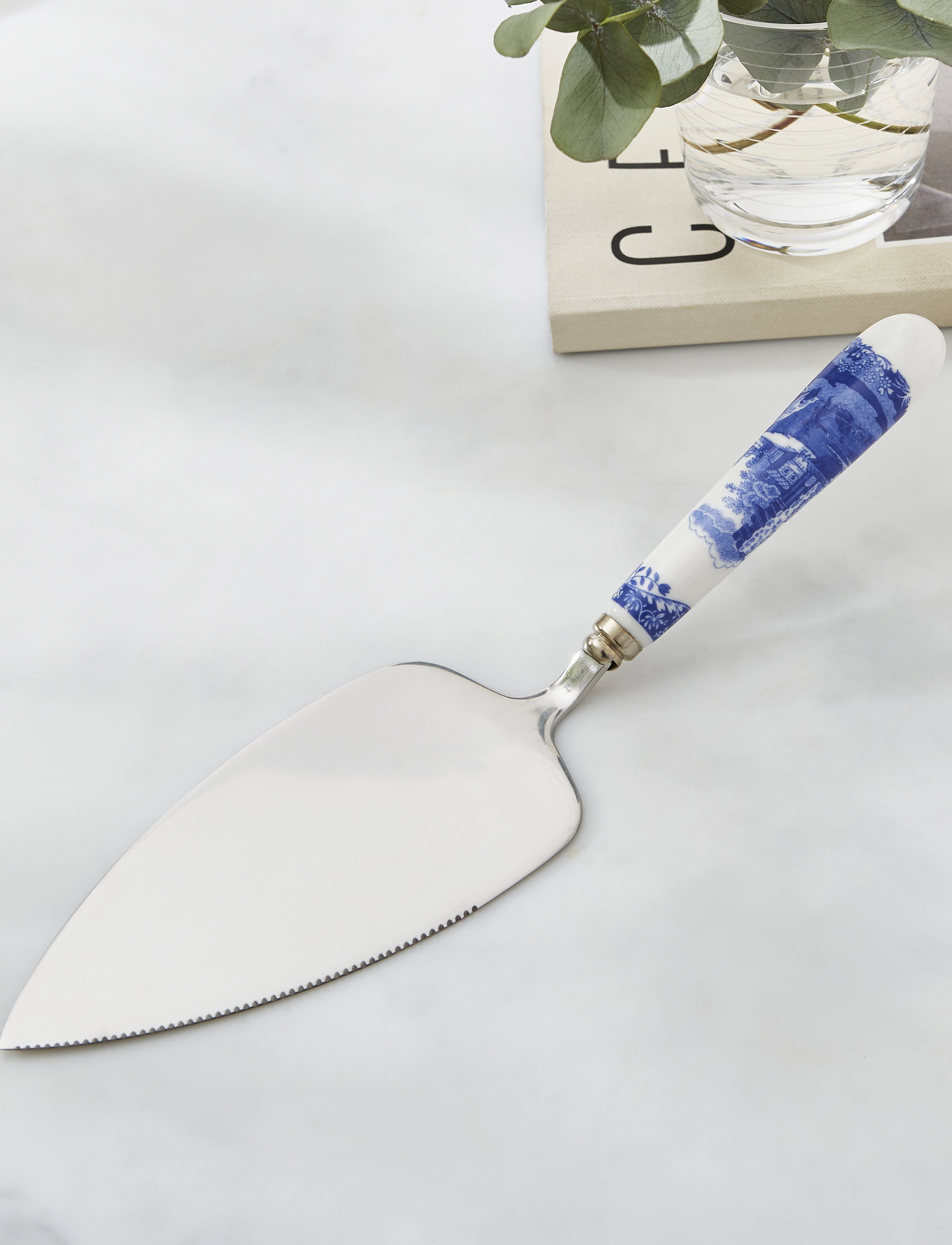 Spode Blue Italian Cake Slice, 7X26X4 cm, Blue, Bestik > Kageknive, Unisex